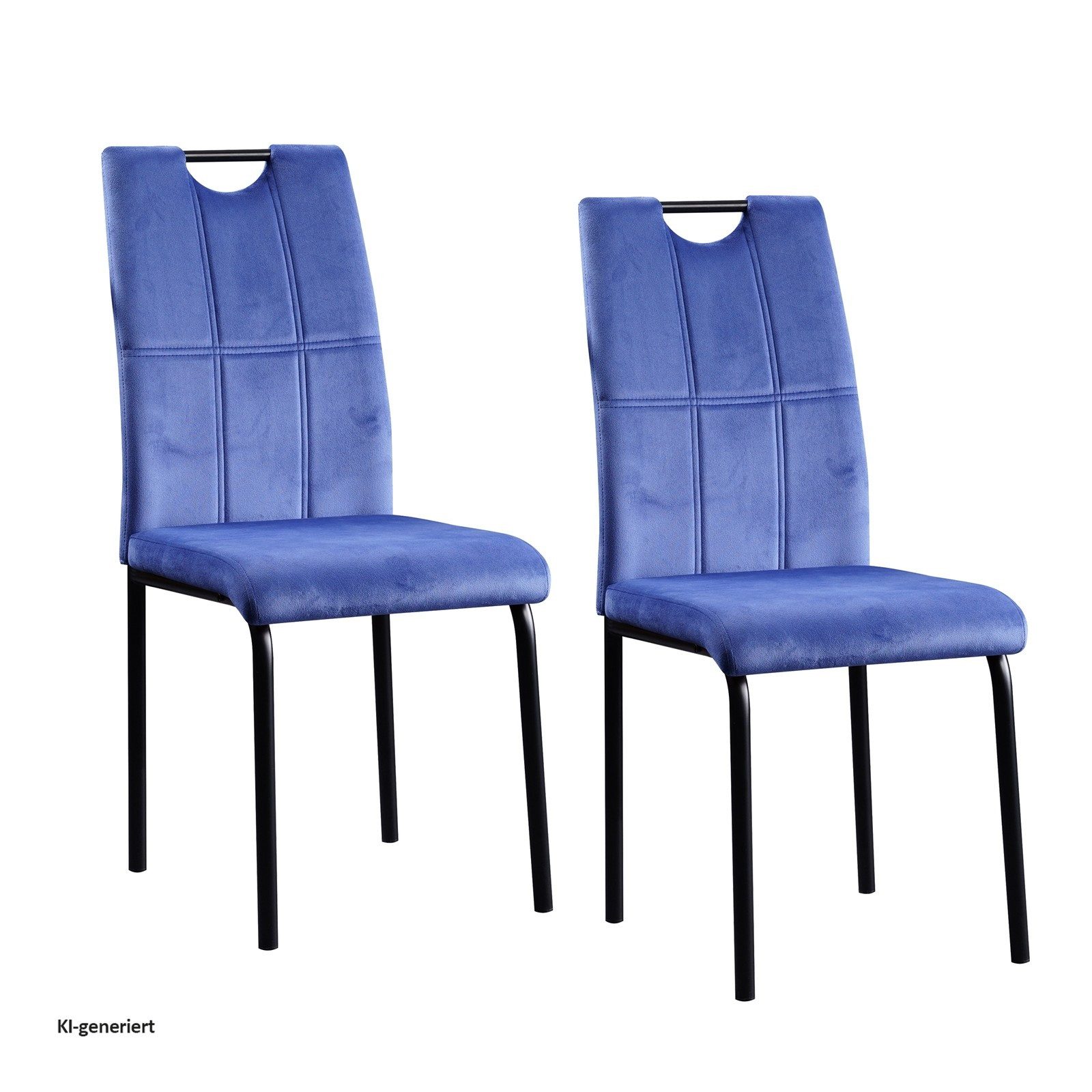 HTI-Living Esszimmerstuhl Stuhl Denton Velvet Blau (Set, 2 St), Esszimmerstuhl Samt