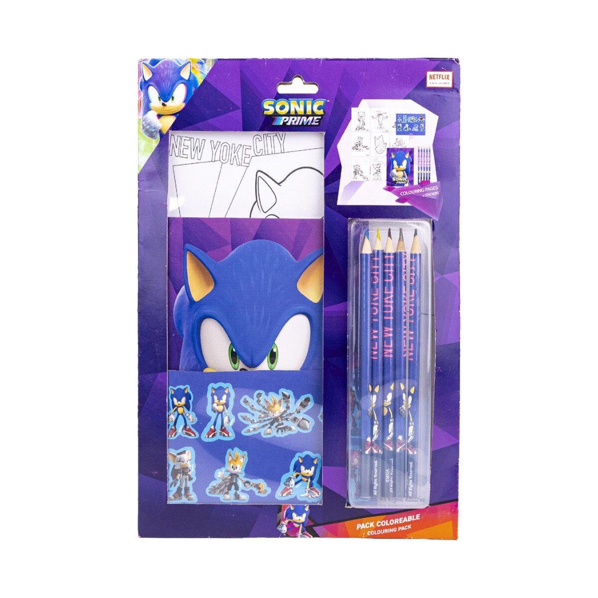 Sonic Kreativset Sonic the Hedgehog Prime Schreibwarenset – Komplettes Schulset