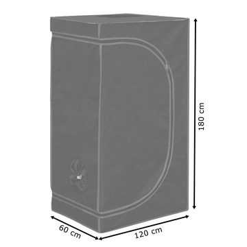 Kingpower Gewächshaus Grow Box Gewächshaus Zuchtzelt Growschrank Zuchtschrank 120x60x180 cm