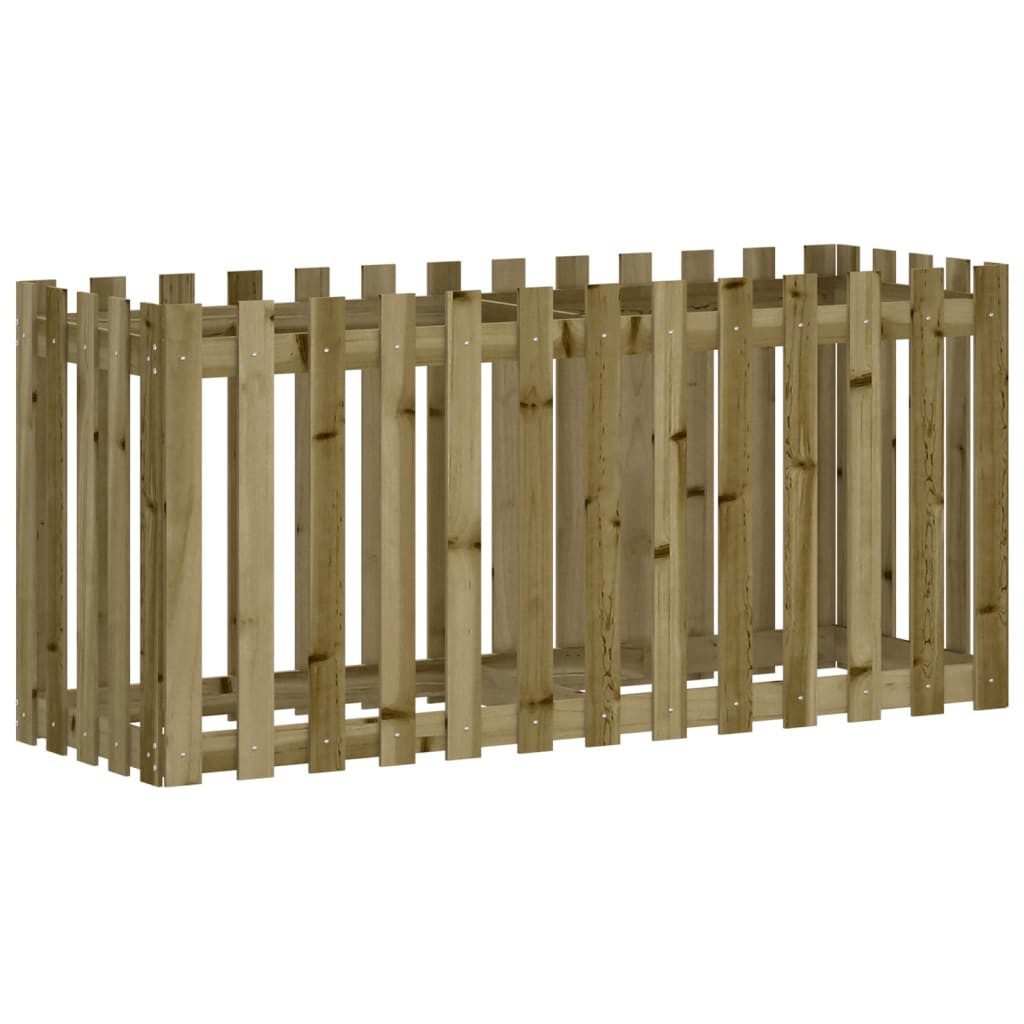 vidaXL Hochbeet Hochbeet Lattenzaun-Design 150x50x70 cm Kiefernholz Imprägniert (1 St)