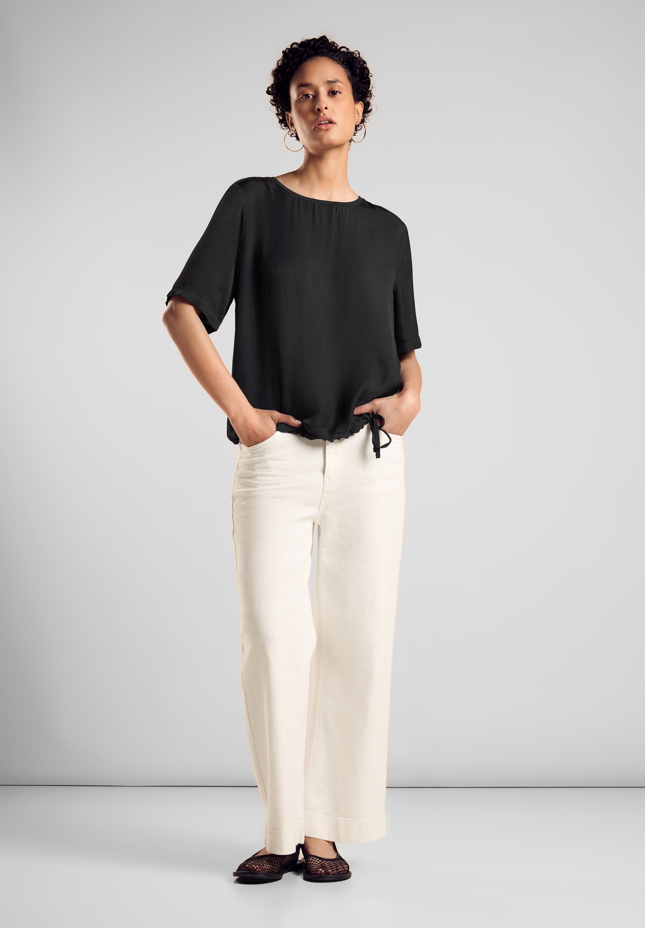 STREET ONE Shirtbluse mit Tunnelzug günstig online kaufen