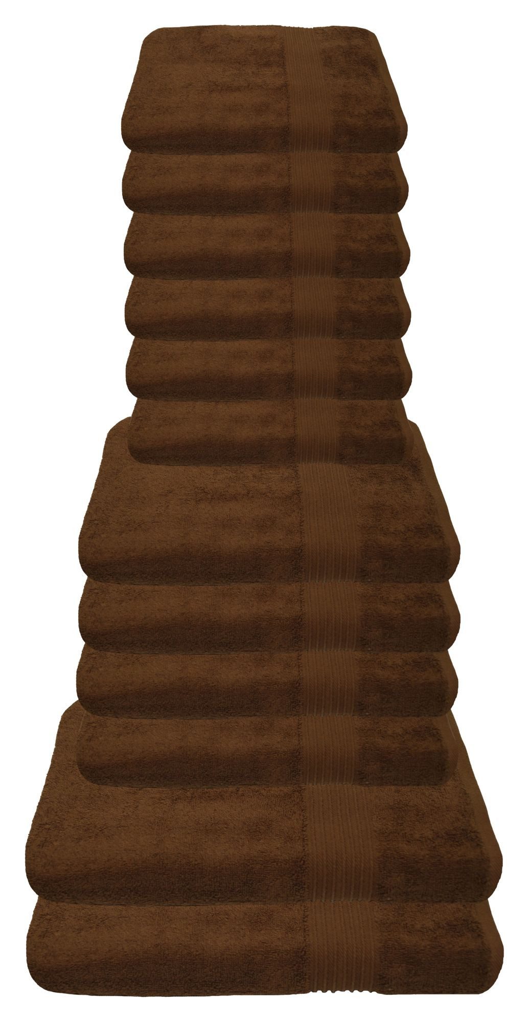 Julie Julsen Handtücher 12-Handtücher-Schokobraun, Baumwolle (12-St)
