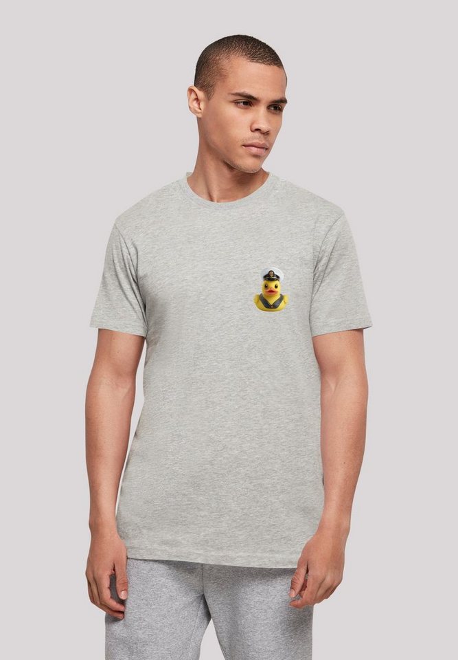 F4NT4STIC T-Shirt Rubber Duck Captain TEE UNISEX Print, Sehr weicher  Baumwollstoff mit hohem Tragekomfort