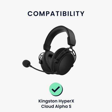kwmobile 2x Ohr Polster für Kingston HyperX Cloud Alpha S Ohrpolster (Ohrpolster Kopfhörer Kunstleder für Over Ear Headphones Cooling Effekt)