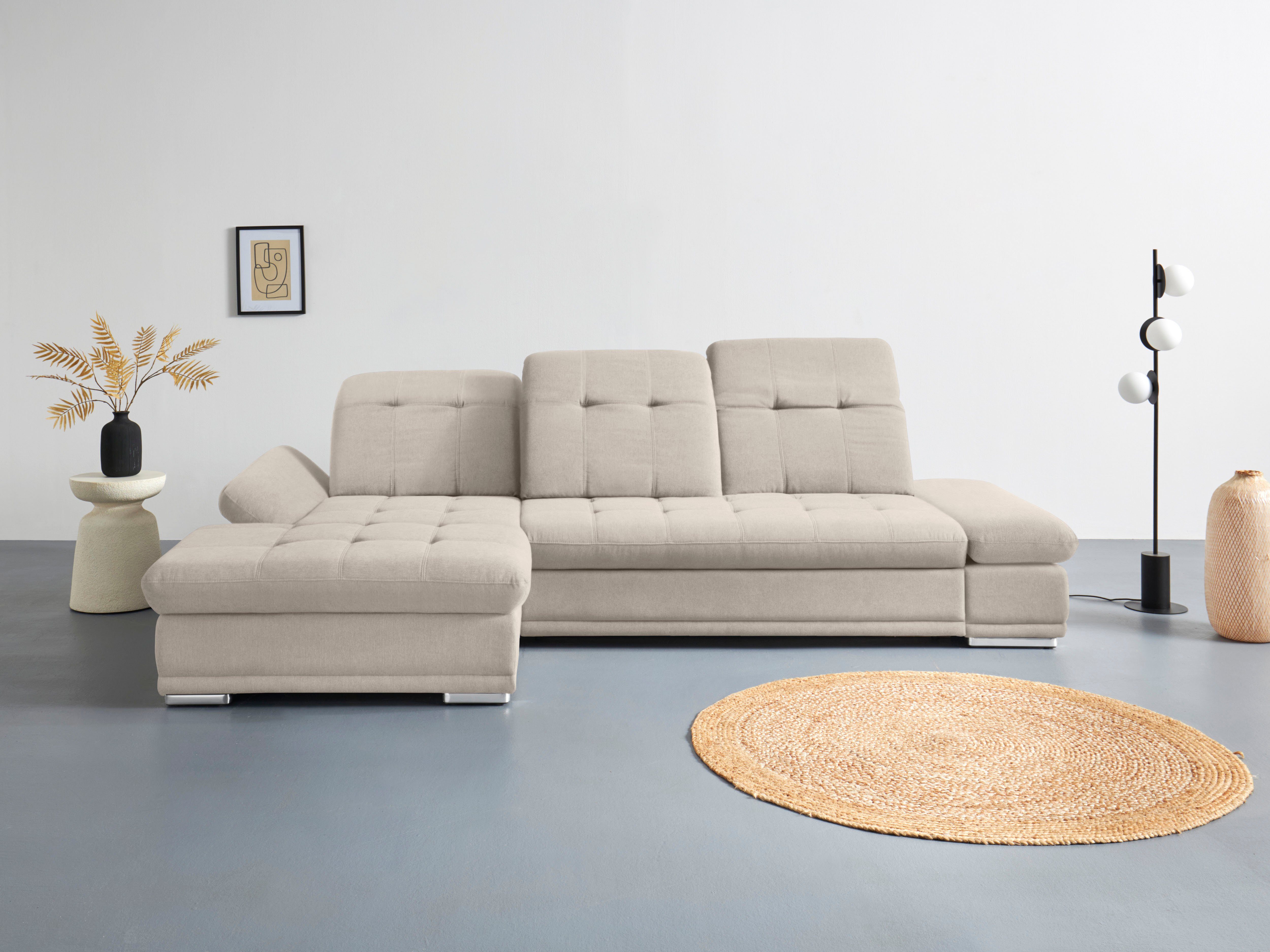 COTTA Ecksofa "Holiday L-Form mit Sitztiefen-, Armteil- und Kopfteilverstel günstig online kaufen