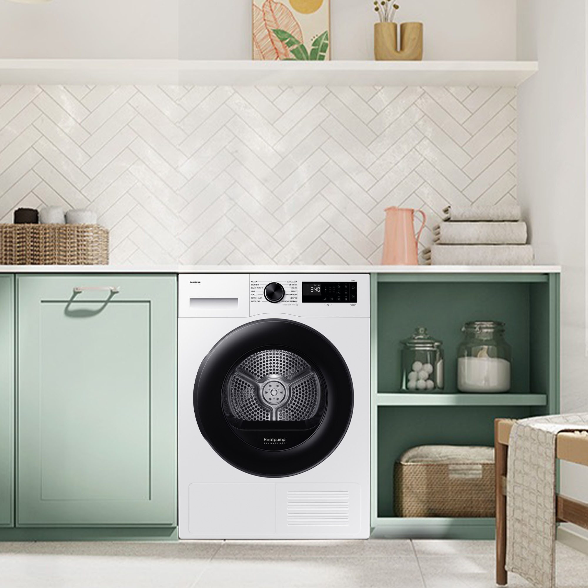 Samsung Wärmepumpentrockner DV5000D DV9D5-CW, Optimal Dry ‑ Intelligent Trocknen mit Sensoren