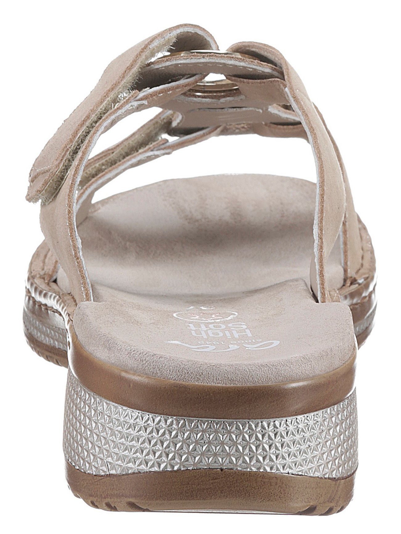 HAWAII mit Ara metallic Pantolette sand Klett