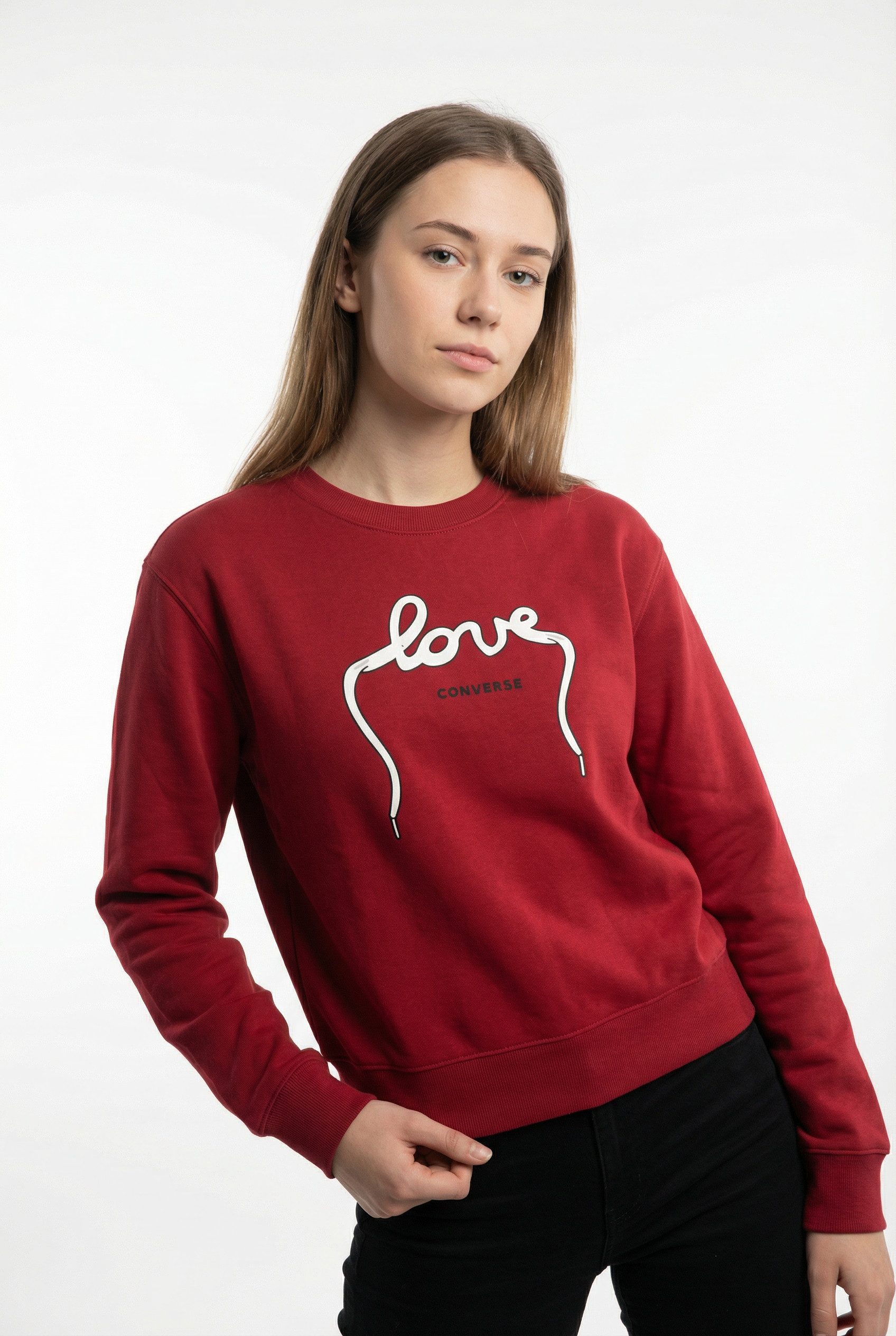 Converse Sweatshirt LOVE LACES CREW für Erwachsene, sportlicher Stil, für Sportmode und Streetwear