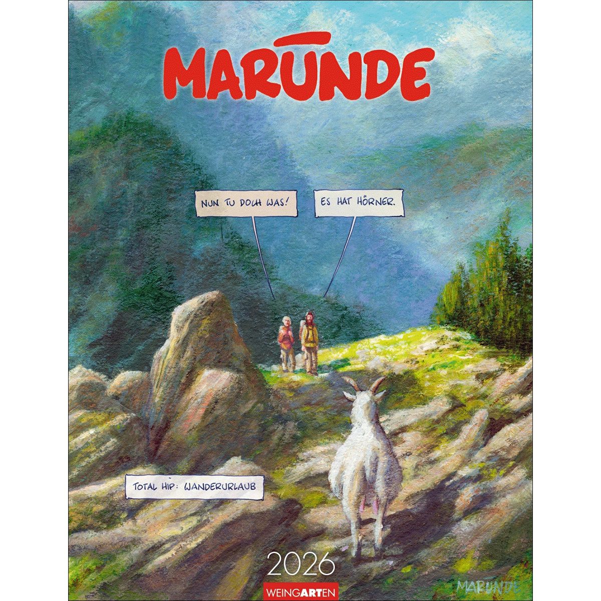 Wandkalender Marunde Календарі 2026: Witziger Cartoon-Posterkalender mit 12 humor