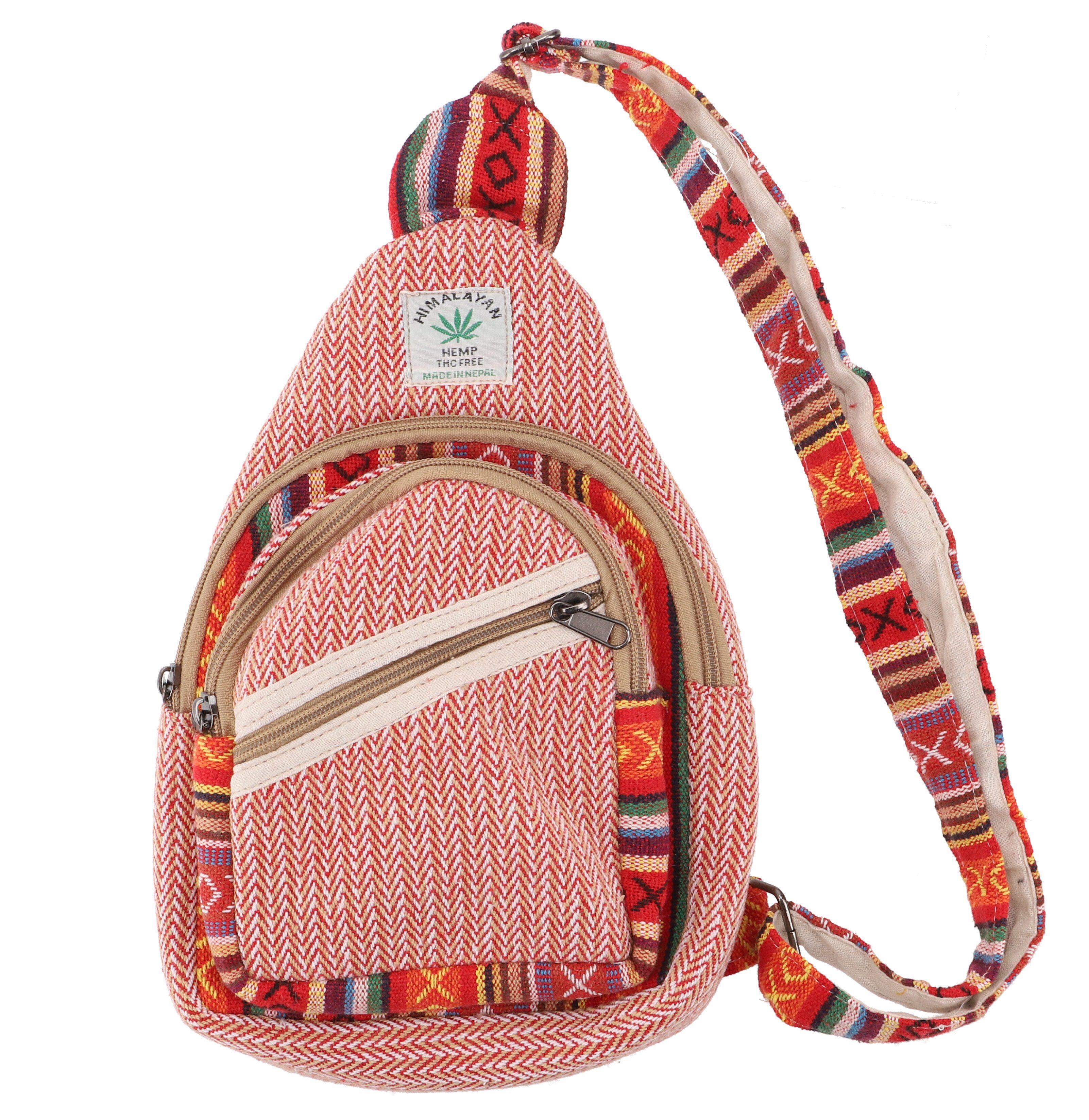 Guru-Shop Freizeitrucksack Extravaganter Ethno Baumwoll/Hanf Rucksack,..