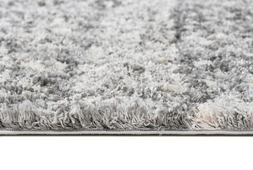 Hochflor-Teppich Hochflor Shaggy Teppich für Wohnzimmer - Höhe 35 mm Fransen Grau, Mazovia, 80 x 150 cm, Pflegeleicht, Boho - look, Langflor, Rechteckig, Weich