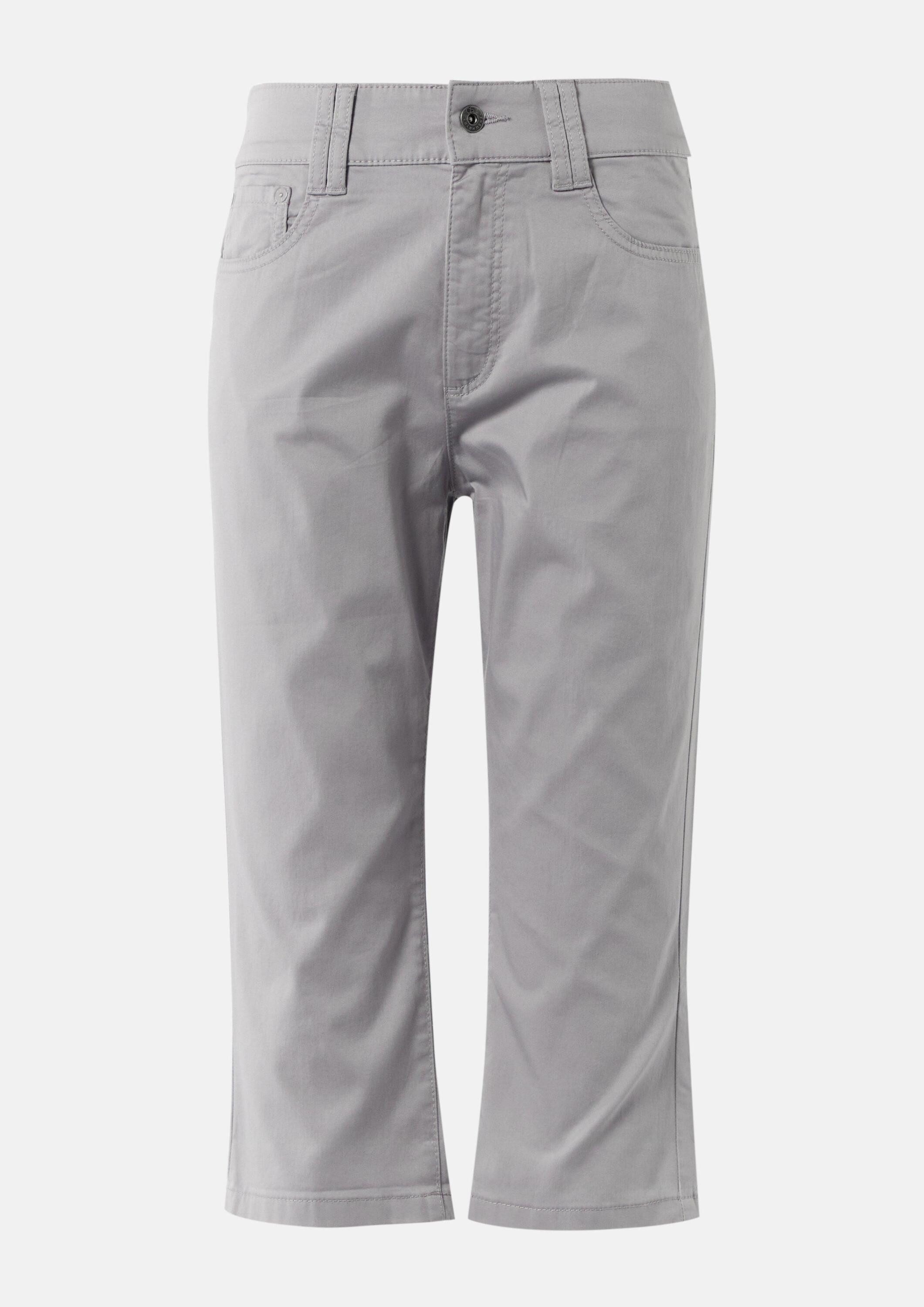 QS Caprihose Hose Caprihose aus Baumwoll-Satin mit schmalem Beinverlauf