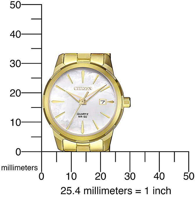Citizen Quarzuhr EU6072-56D, Armbanduhr, Damenuhr, Edelstahlarmband, Datum