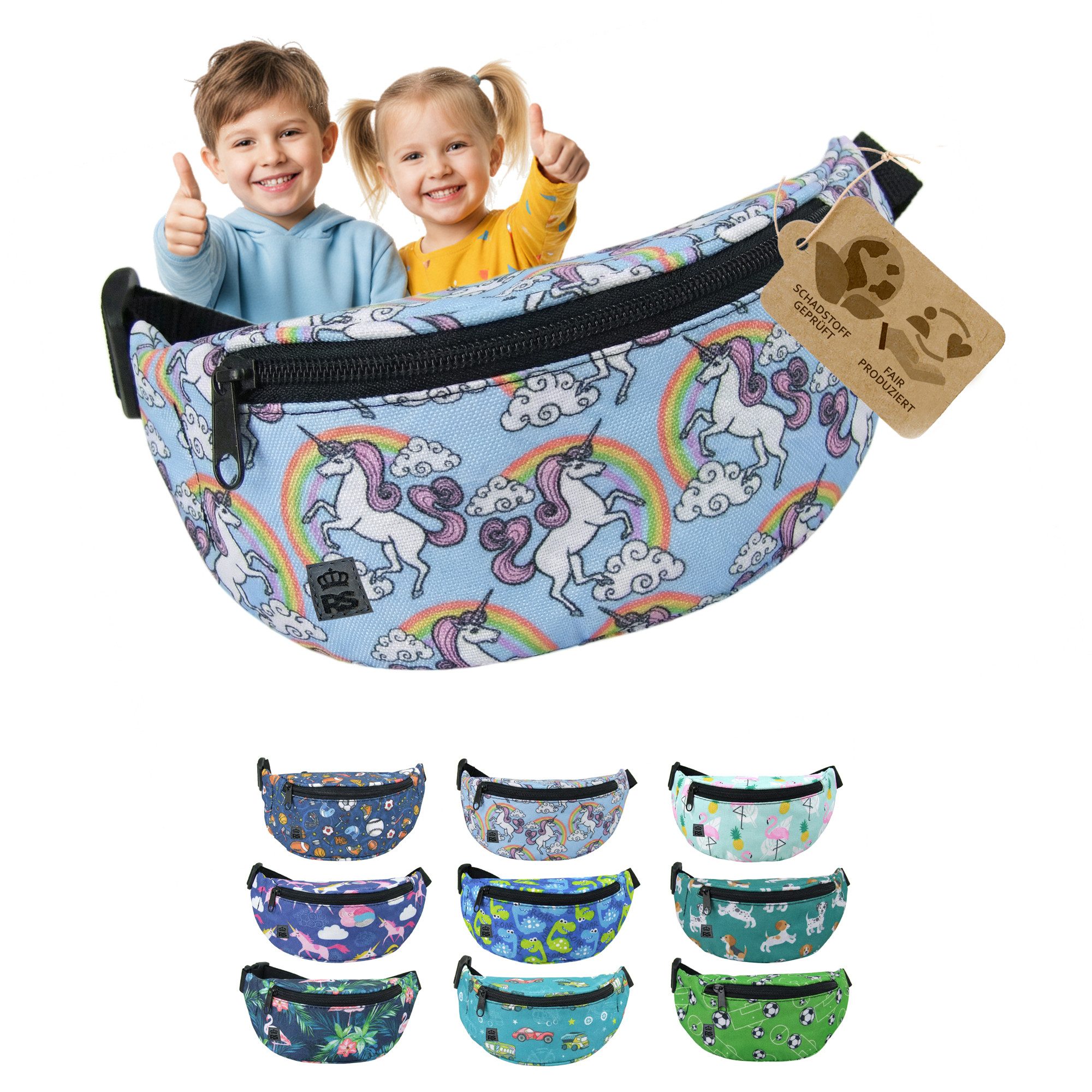 BambiniWelt by Rafael K. Gürteltasche Bauchtasche Kinder 3-7 Jahre Hüfttasche verstellbar robust abwaschbar