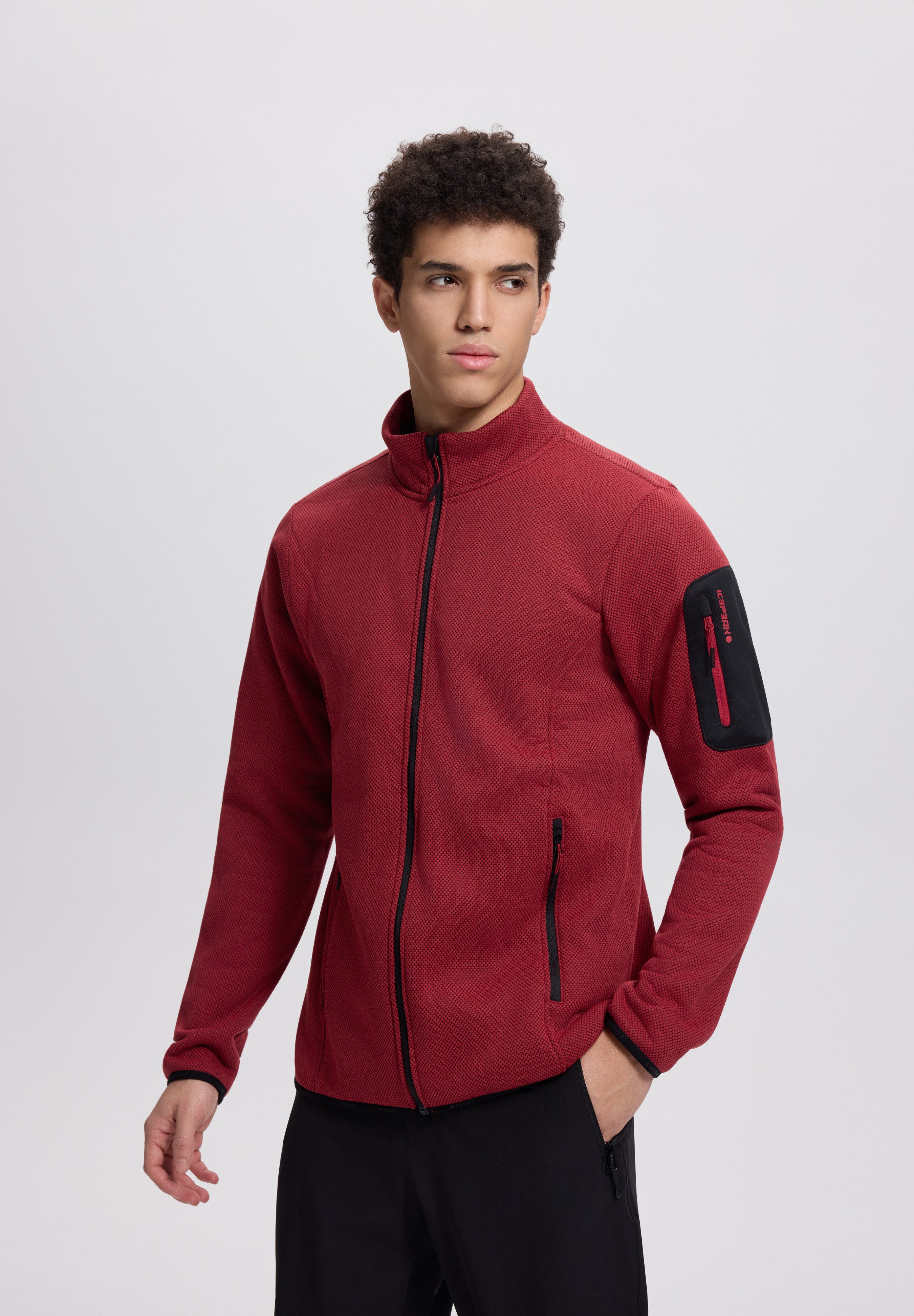 icepeak Fleecejacke BREDSTEDT mit Stehkragen, schnell trocknend, normale Länge