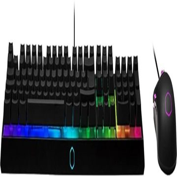 COOLER MASTER RGB Hintergrundbeleuchtung Tastatur- und Maus-Set, Mit DE Layout QWERTZ, 26 Anti-Ghosting Tasten, On-Board-Steuerung