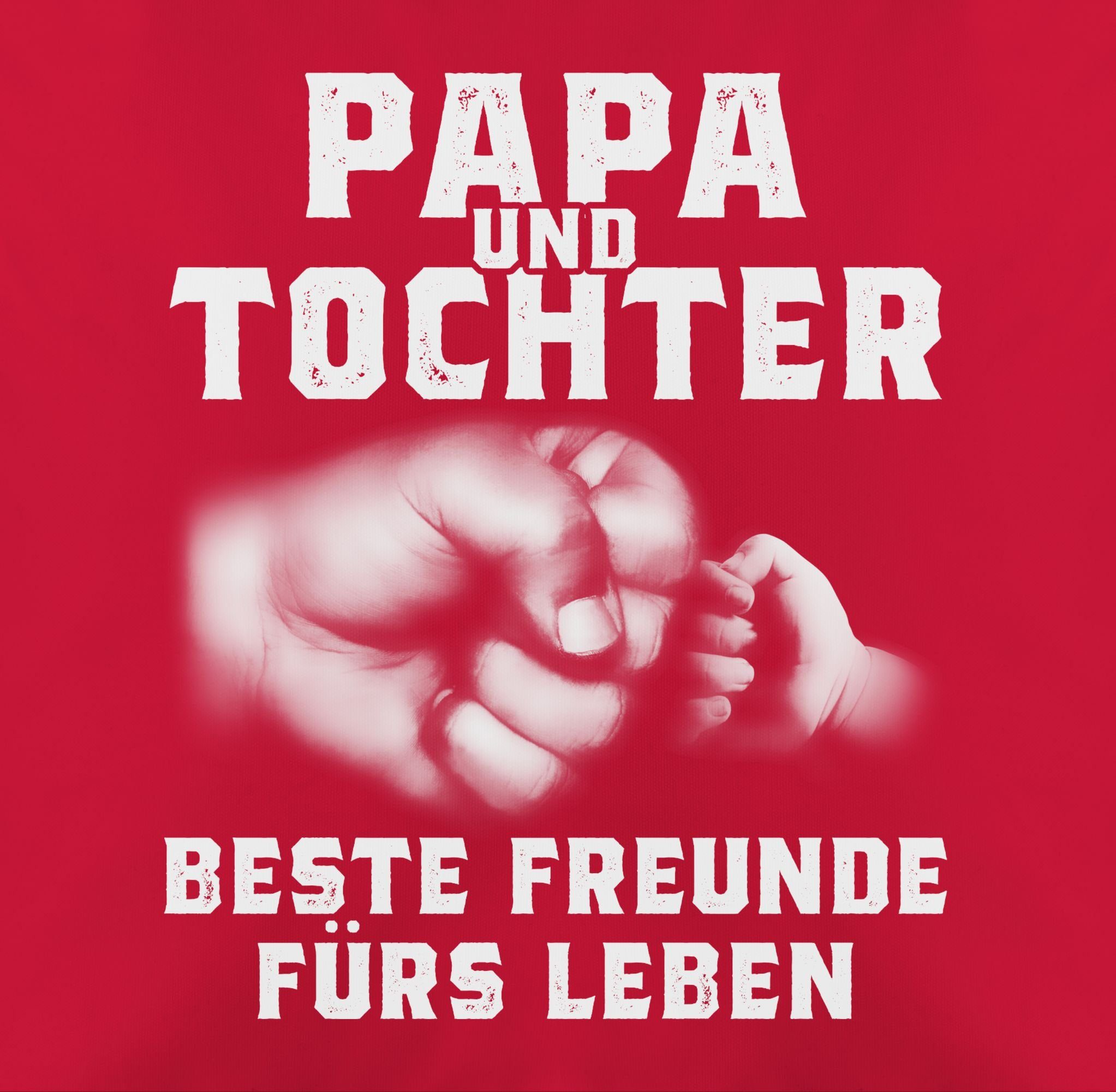 Dekokissen Papa 2 Freunde Rot Leben, und beste Vatertagsgeschenk fürs Tochter Kissen Shirtracer