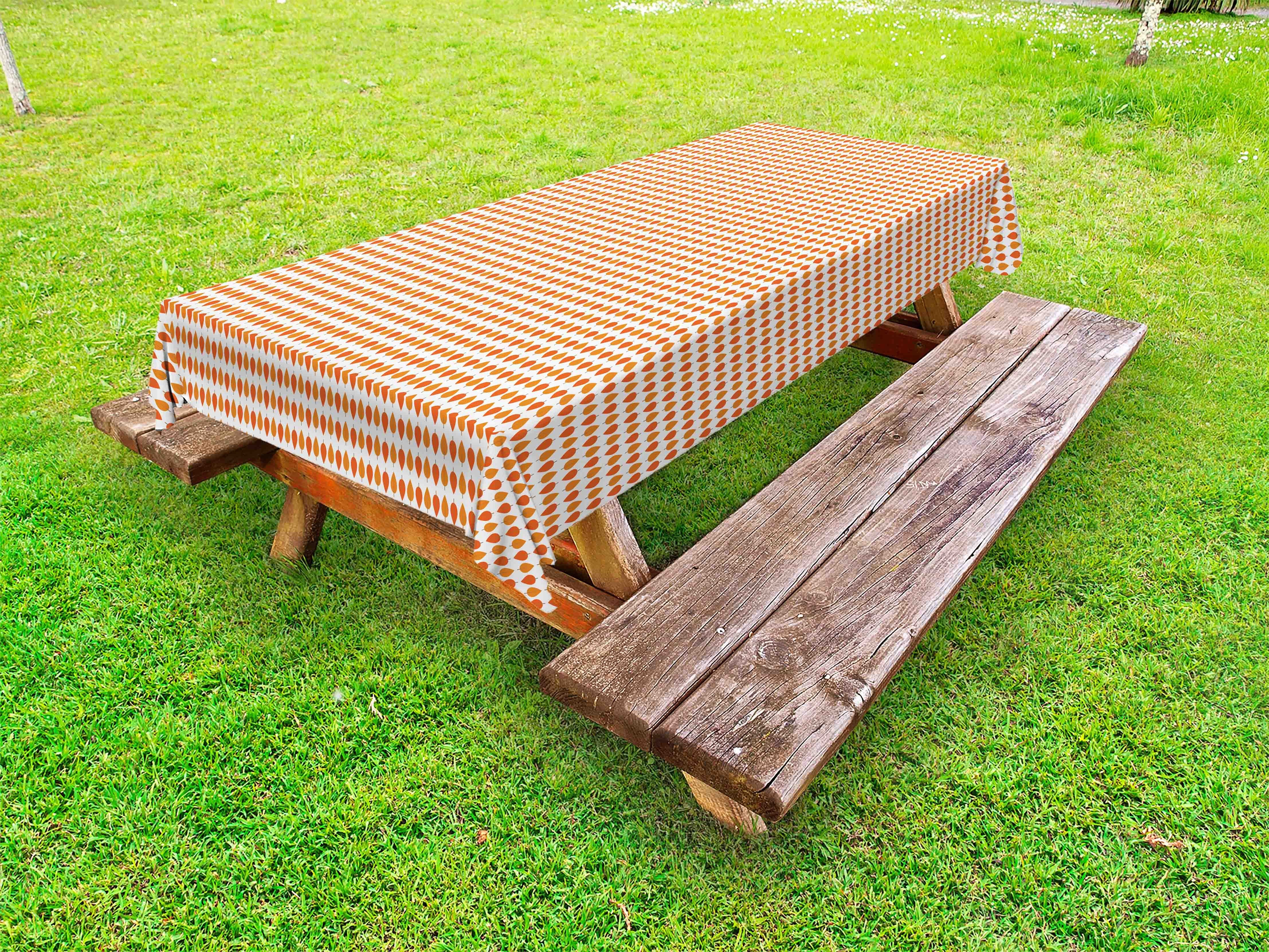 Abakuhaus Tischdecke dekorative waschbare Picknick-Tischdecke, Herbst Tangerine Töne Blatt-Stapel | Tischdecken