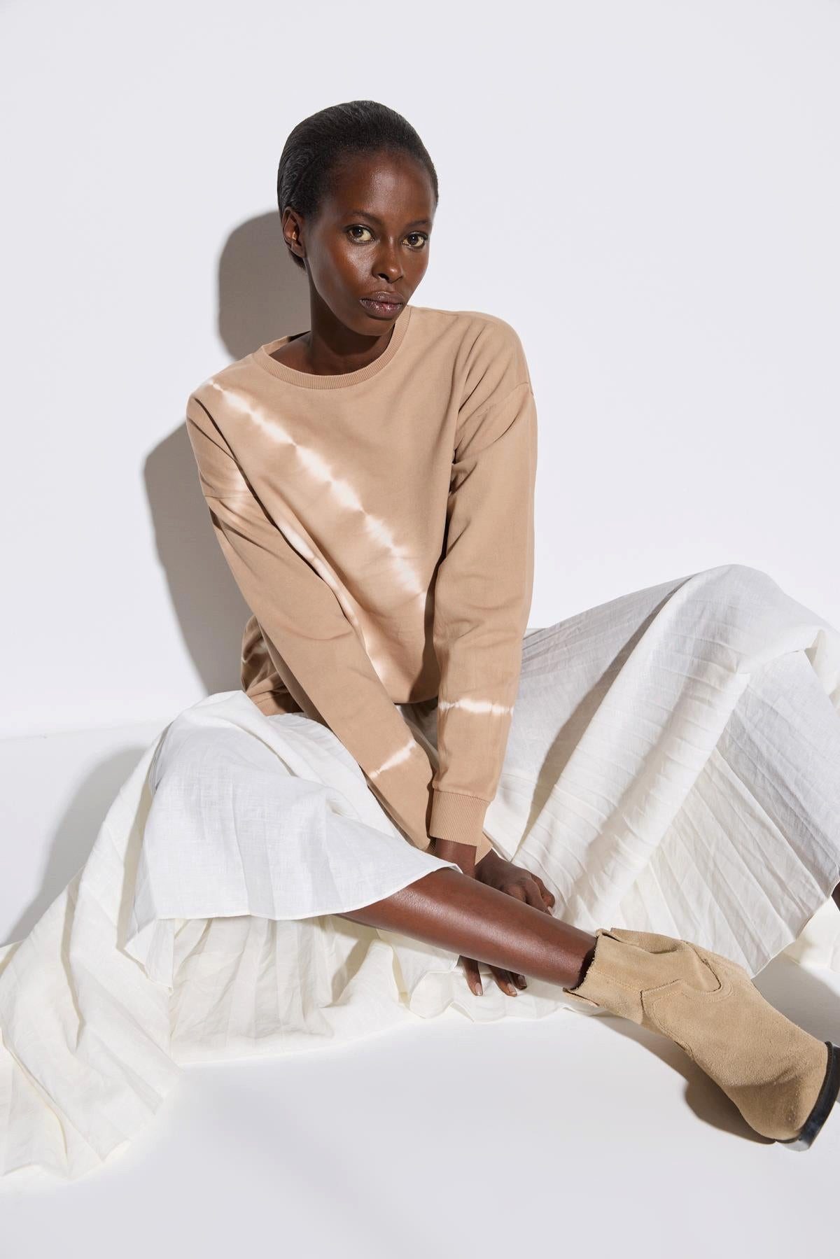 No Matter What Kapuzenpullover Oversize-Sweatshirt mit Batik-Effekt günstig online kaufen