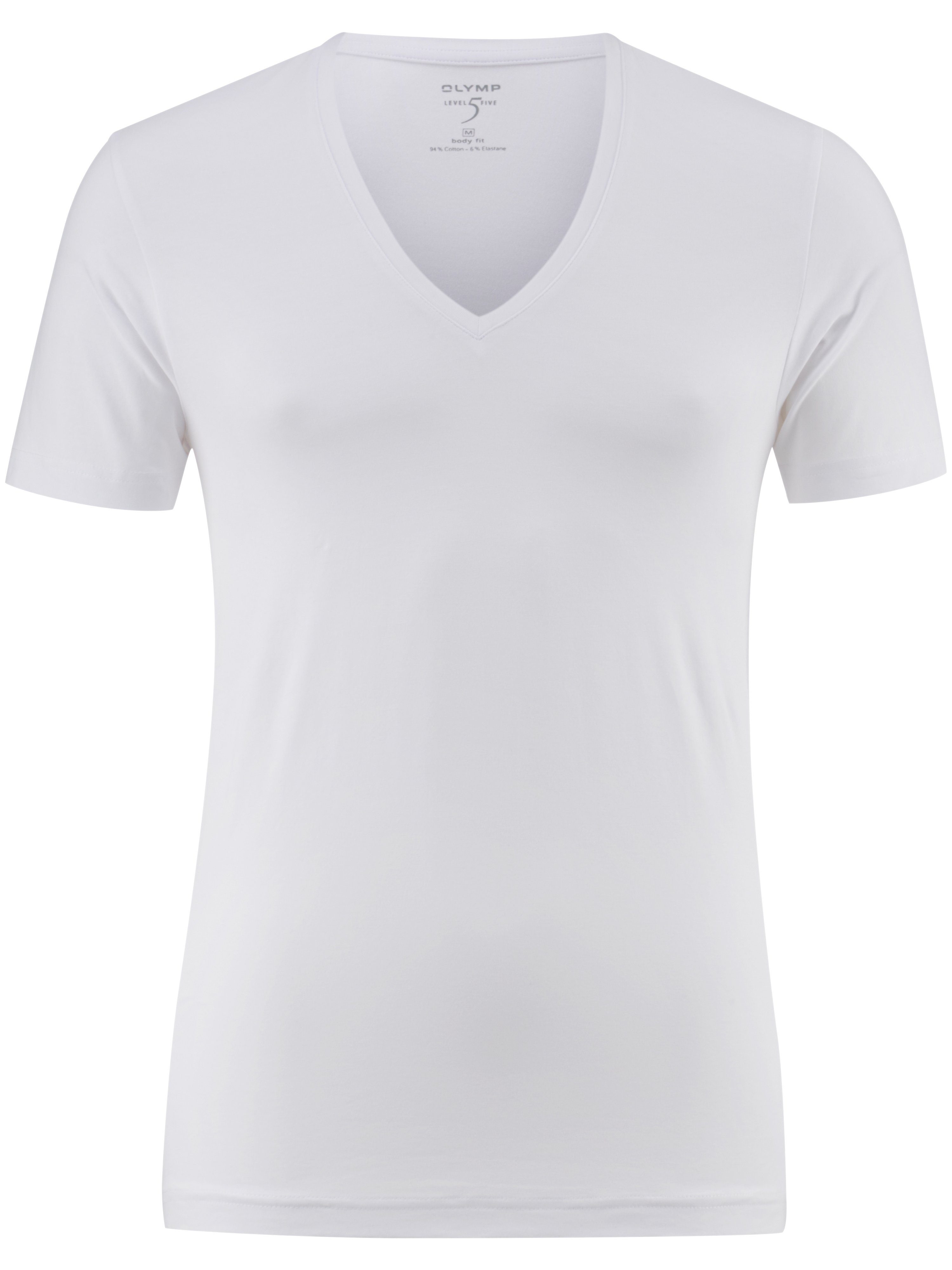 5 weiß OLYMP Level body T-Shirt fit