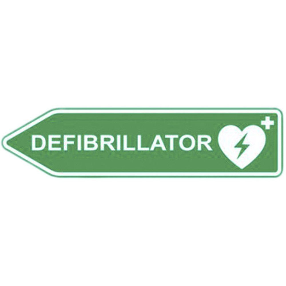 MedX5 Defibrillator MEDX5 AED-Z-SCHILD-L AED-Schild Außenbereich Aluminium