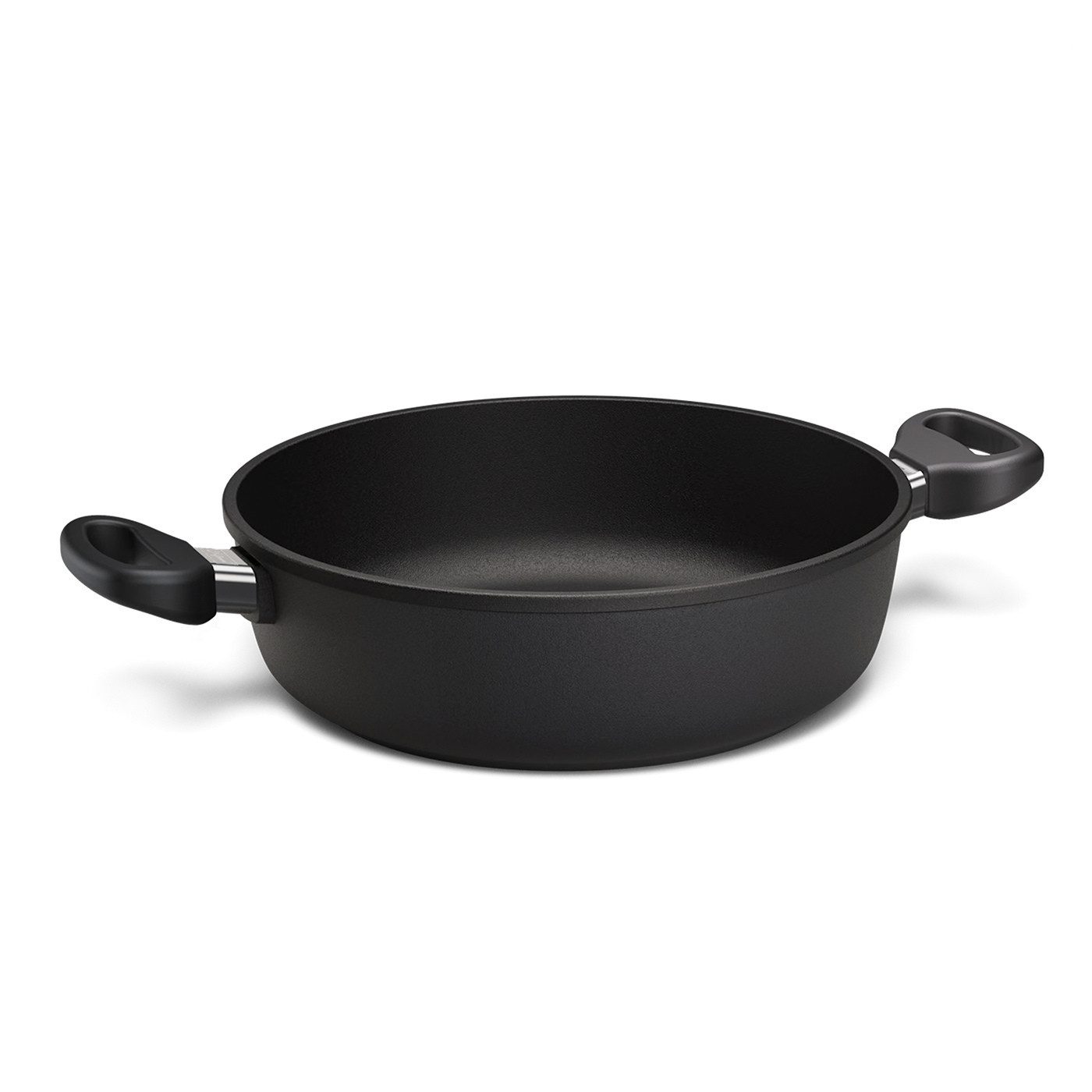 Hoffmann Germany Schmorpfanne Hoffmann STONIQ Bräter rund Ø 28 cm IQ-SHIELD PFAS-frei ohne Deckel, Aluguss (1-tlg., 1x Schmorpfanne Ø 28 cm), Seitengriffe, PFAS-frei, 3,3 l, Ø 28 cm