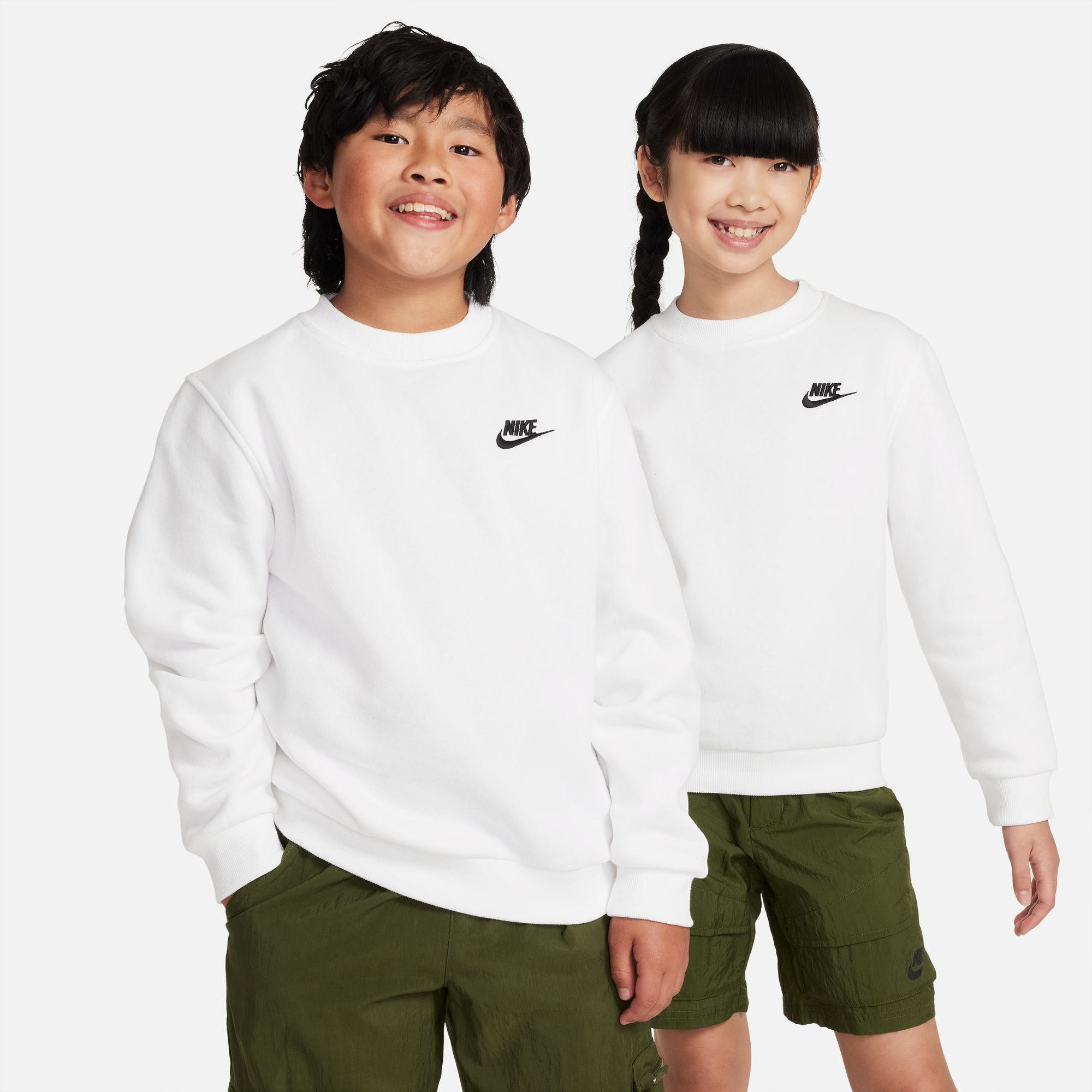 Nike Sportswear Sweatshirt K NSW CLUB FLC CREW LS LBR Für Kinder und Jugendliche