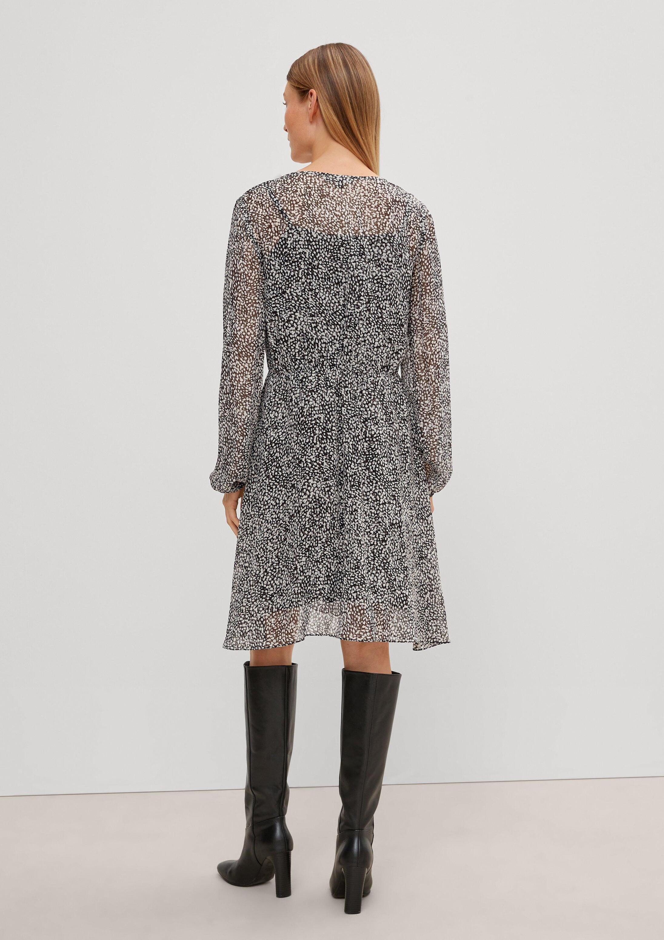 comma Minikleid Kleid Midikleid aus Viskose