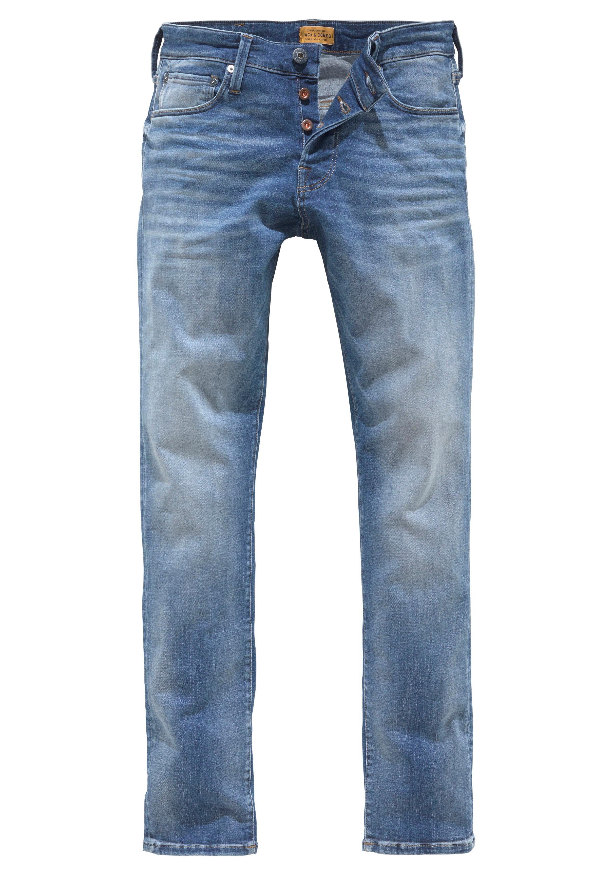 ICON Jack Jones GLENN Slim-fit-Jeans light-blue-used &