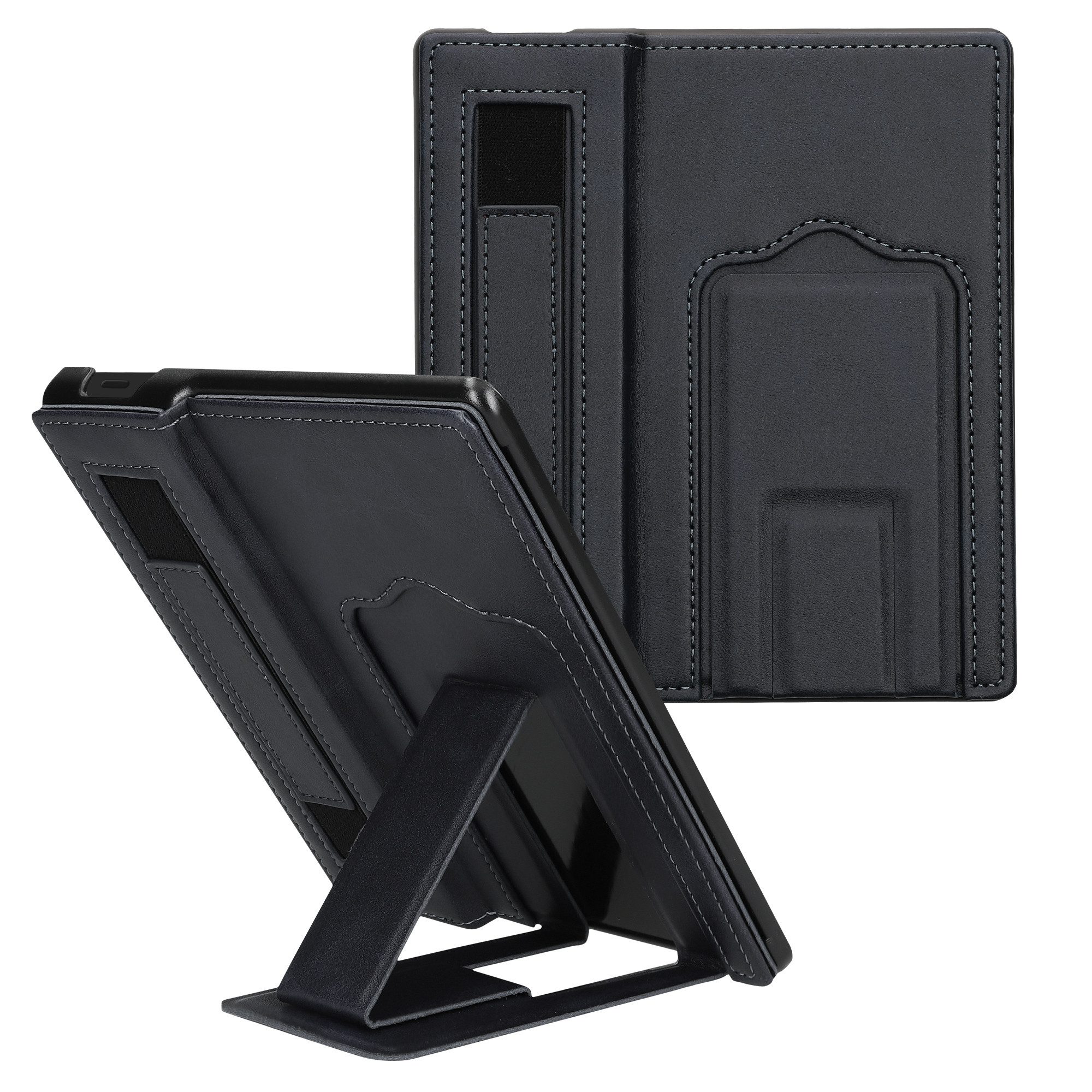 kwmobile Tablet-Hülle Kunstleder Schutzhülle für Amazon Kindle Oasis 10. Generation, Hülle Kunstlederhülle mit Ständer und Handgurt
