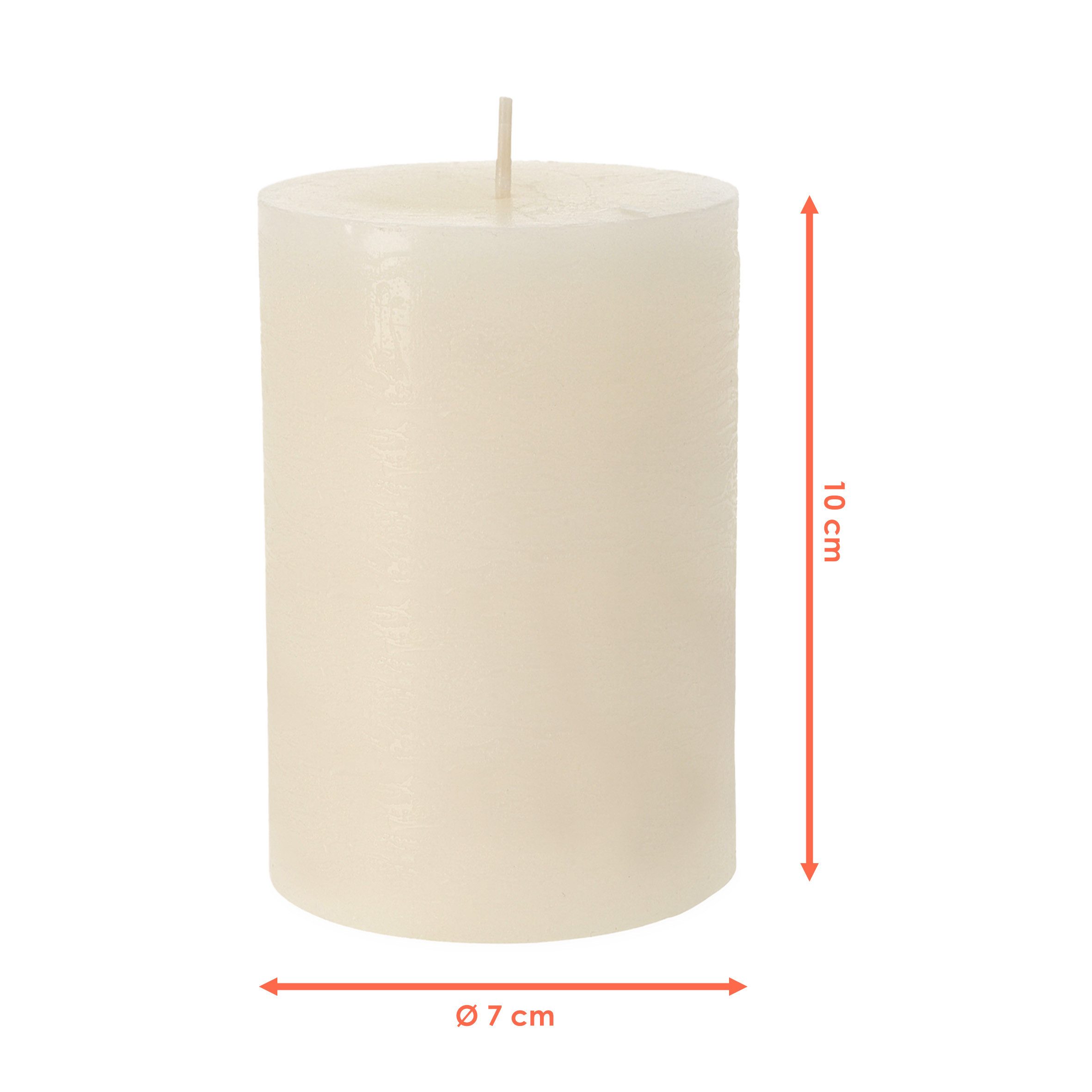 Spetebo Stumpenkerze Echtwachs rustikal Stumpenkerzen 10 x 7 cm (Anzahl, 1- günstig online kaufen