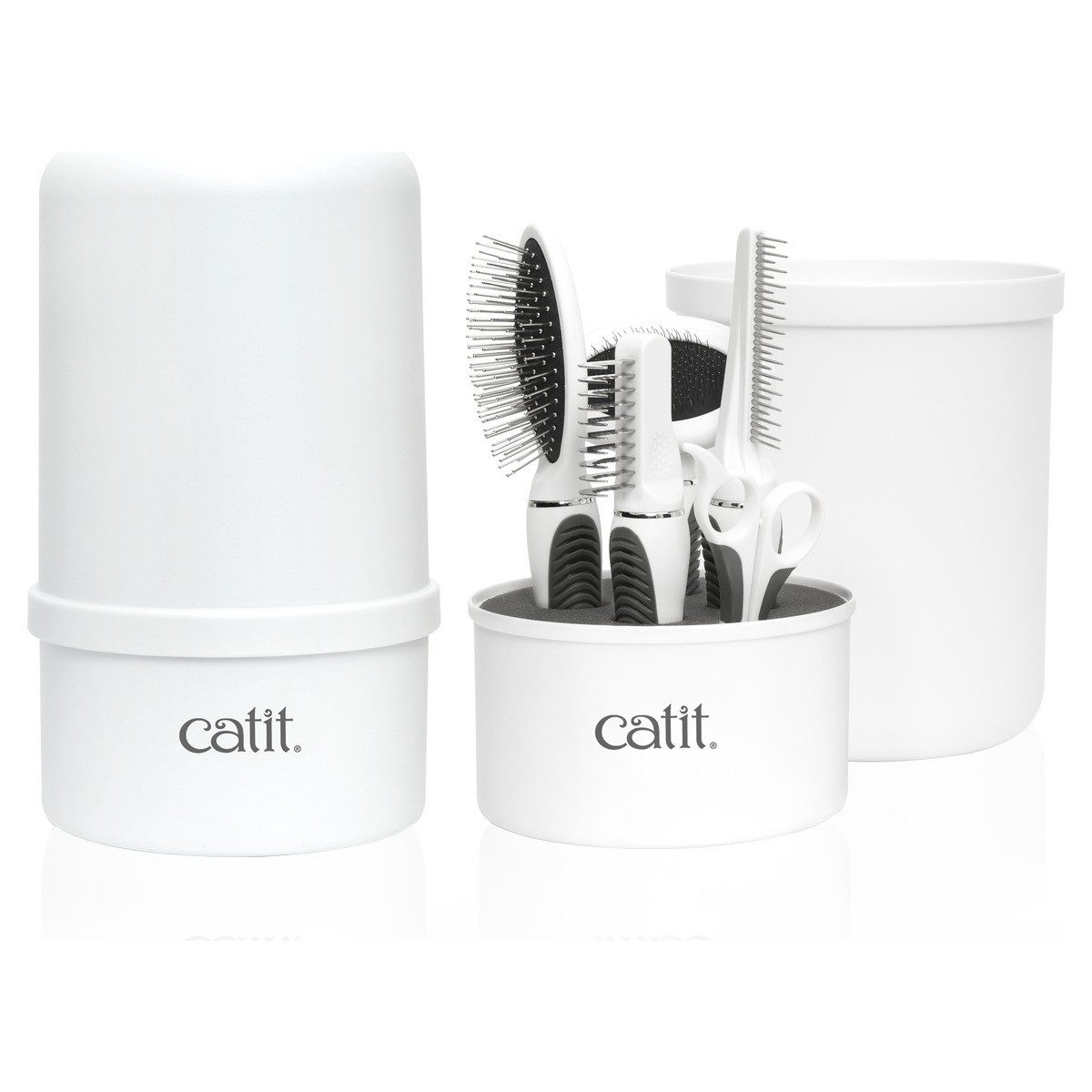 Catit Fellbürste Bürsten-Set für langhaarige Katzen von Catit