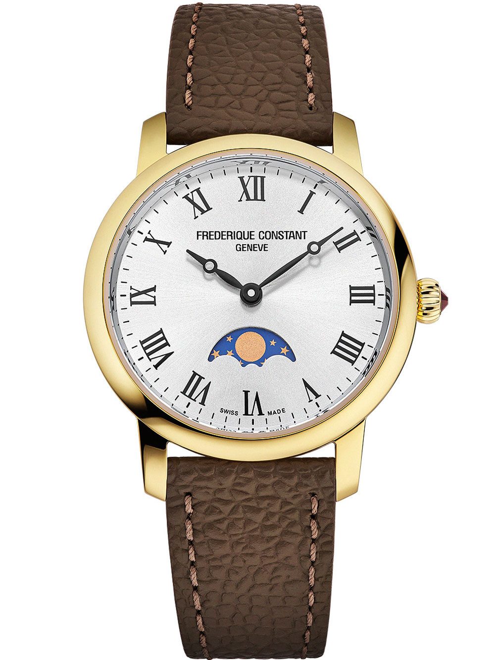 Frederique Constant Quarzuhr Frederique Constant FC-206RS1S5 Herrenuhr Classic Slimline Ladies Moon Frederique Constant FC-206RS1S5 Herrenuhr Classic Slimline Ladies Moon 30mm 3ATM