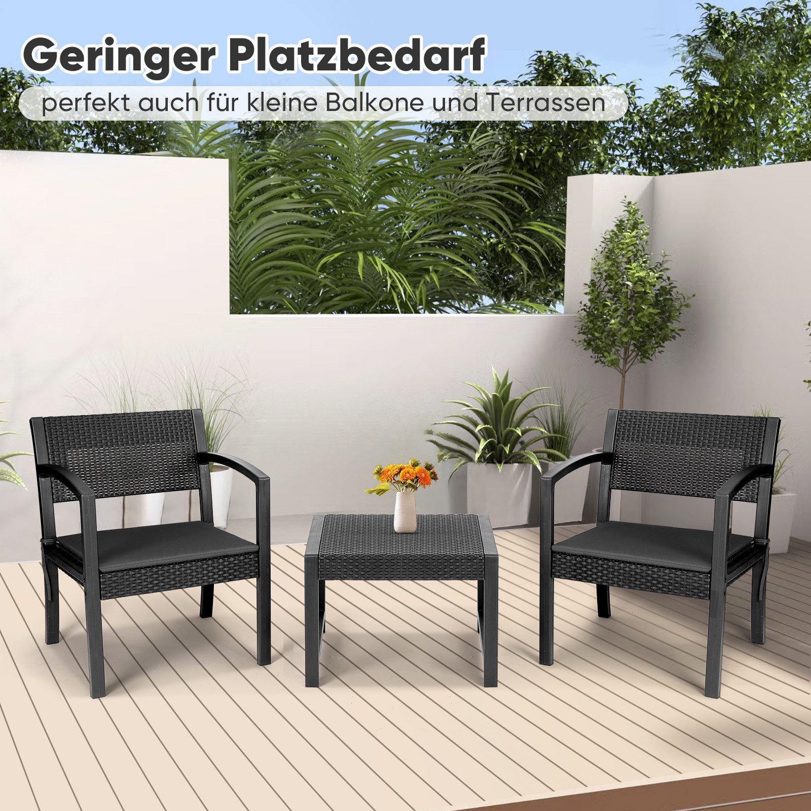 Sekey Balkonset Balkonmöbel Set Kleiner Balkon günstig online kaufen