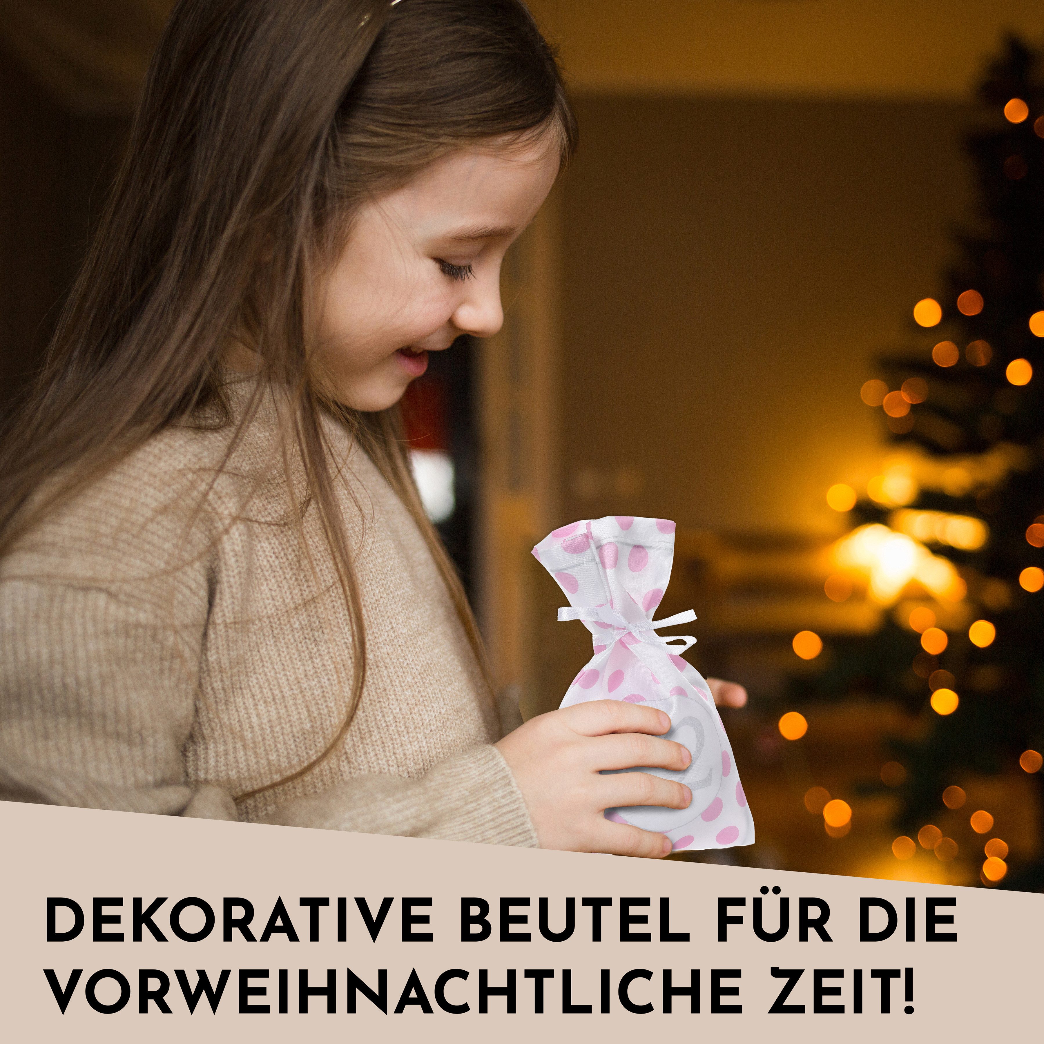 Nordstern befüllbarer Adventskalender Stoffsäckchen 24er Set als Selbstgemachter Weihnachtskalender, für Kinder, Mädchen und Frauen – Bild 4 von 5