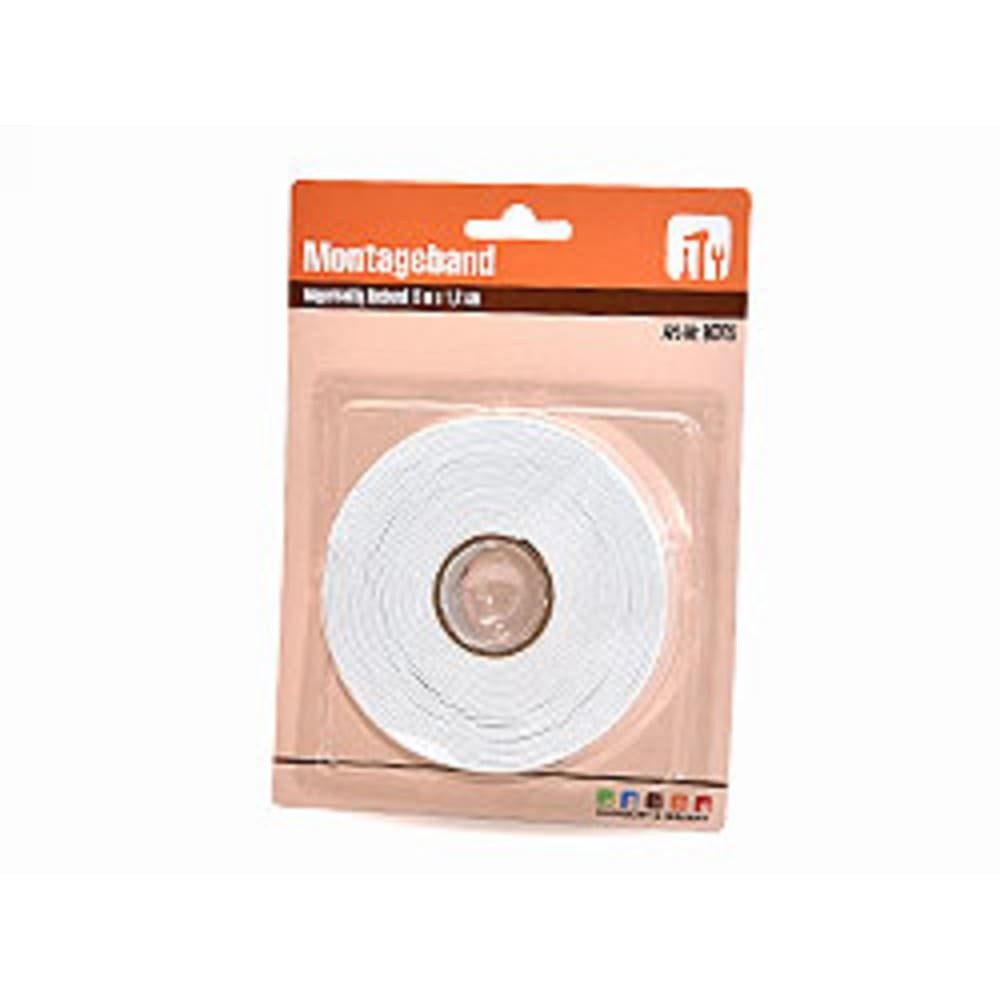 HundB Doppelklebeband Montageband, doppelseitig klebend, 18 mm x 5 m (Einzelartikel, 1-St., Einzelartikel) Klebeband Befestigungsband Tape Klebestreifen Montageklebeband