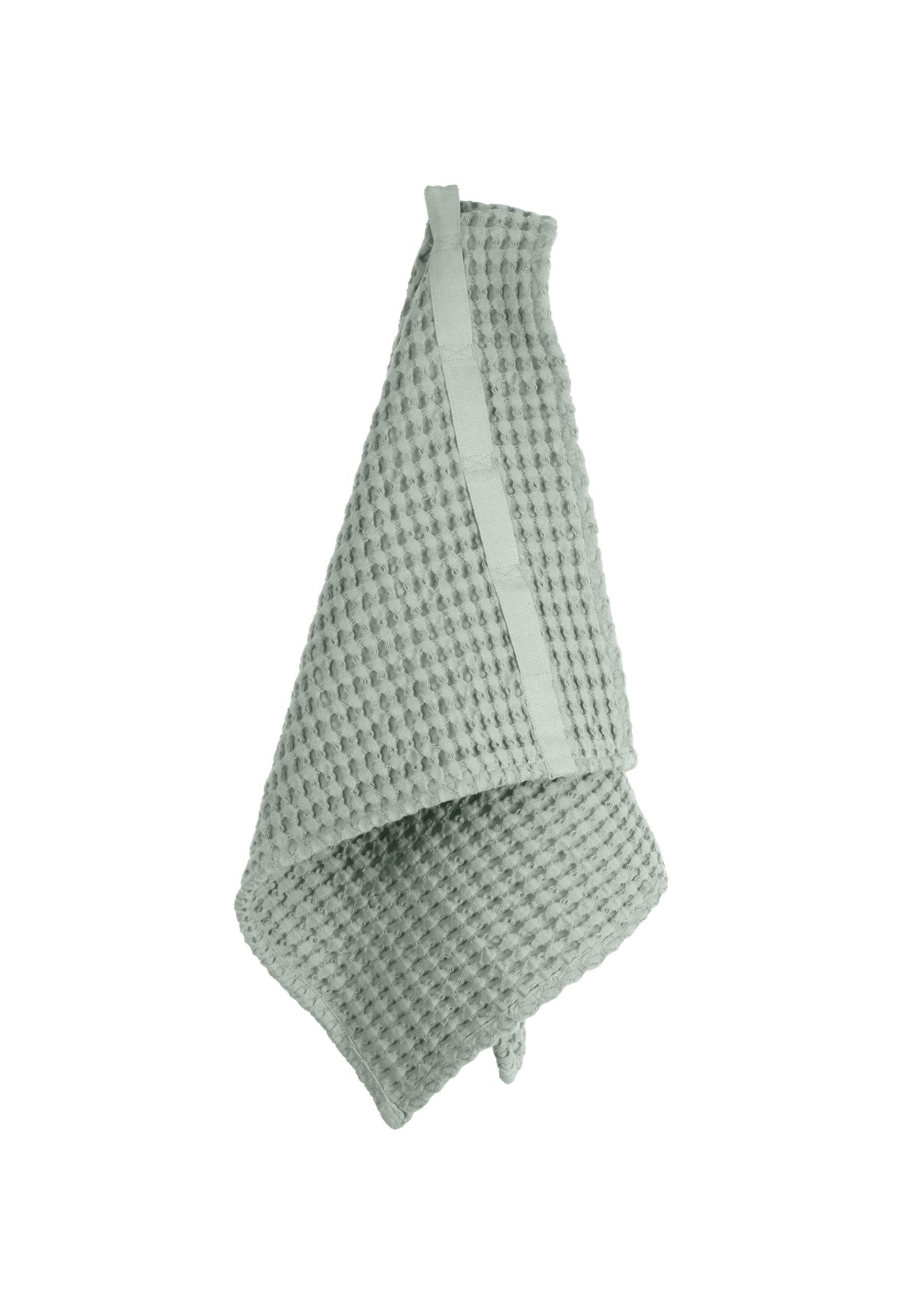 Company pastellgrün GOTS zertifizierte Hand Big Waffle - Handtuch Towel, Waffelpique, Organic Dusty The Mint Bio-Baumwolle