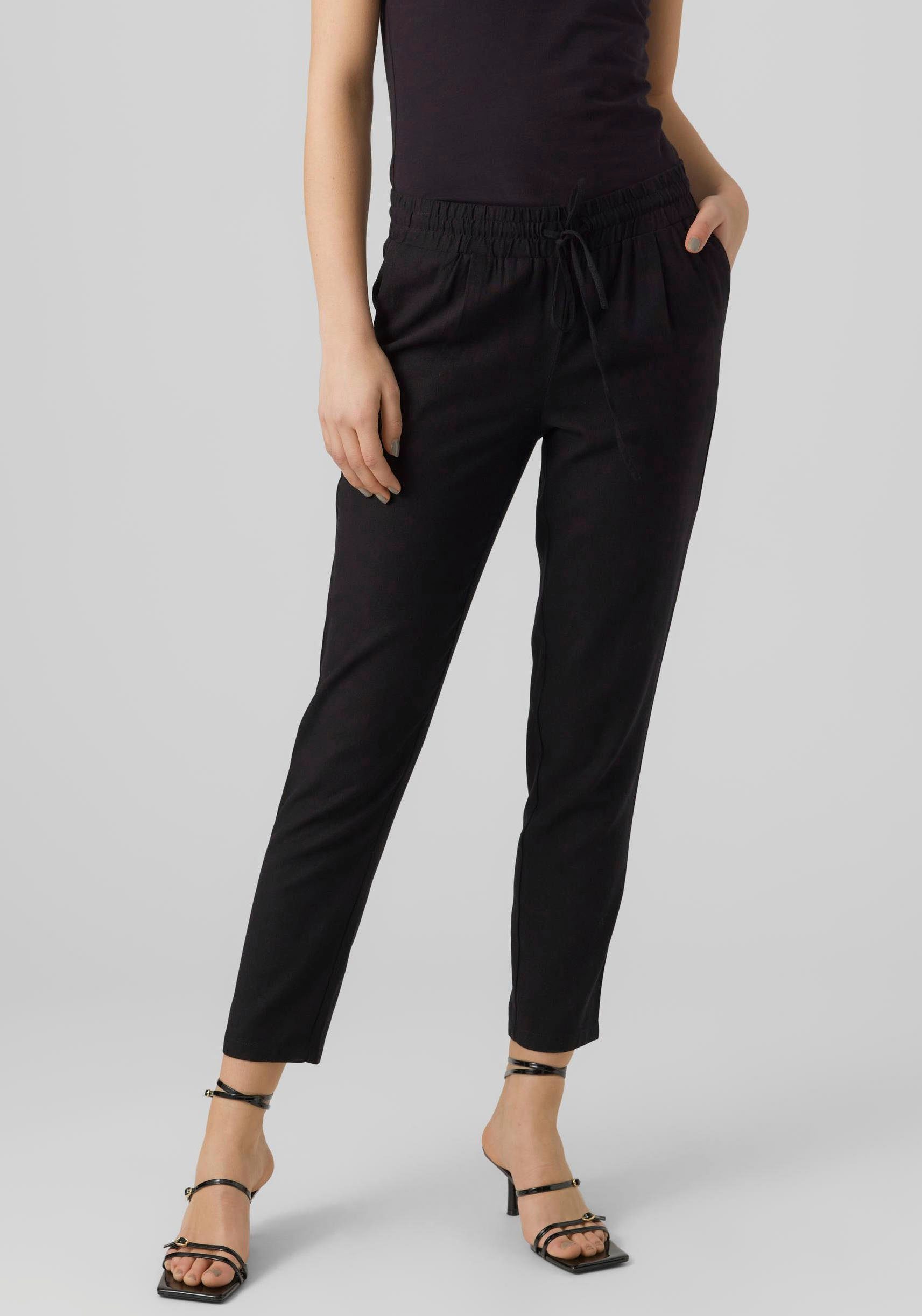 Vero Moda Schlupfhose VMJESMILO MW ANKLE PANTS WVN NOOS mit Leinen, elastis günstig online kaufen