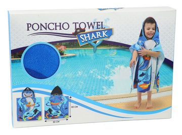 Kinderbademantel Kinder Poncho Handtuch Hai Badetuch Strandtuch