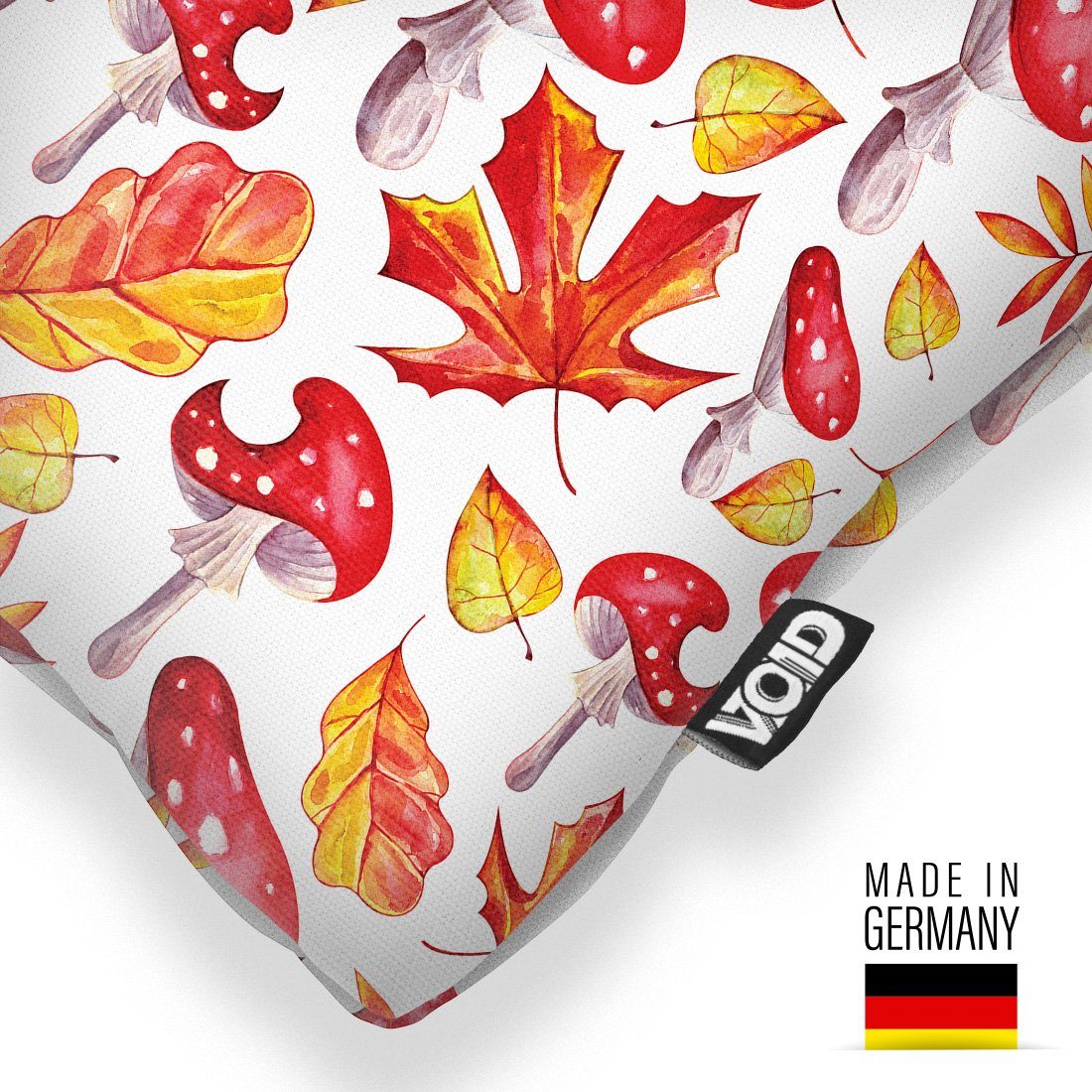 VOID Kissenbezug, (1 Stück), Pilze Herbst Wald sammeln Natur Pflanzen Laub Märchen Wandern Urlaub