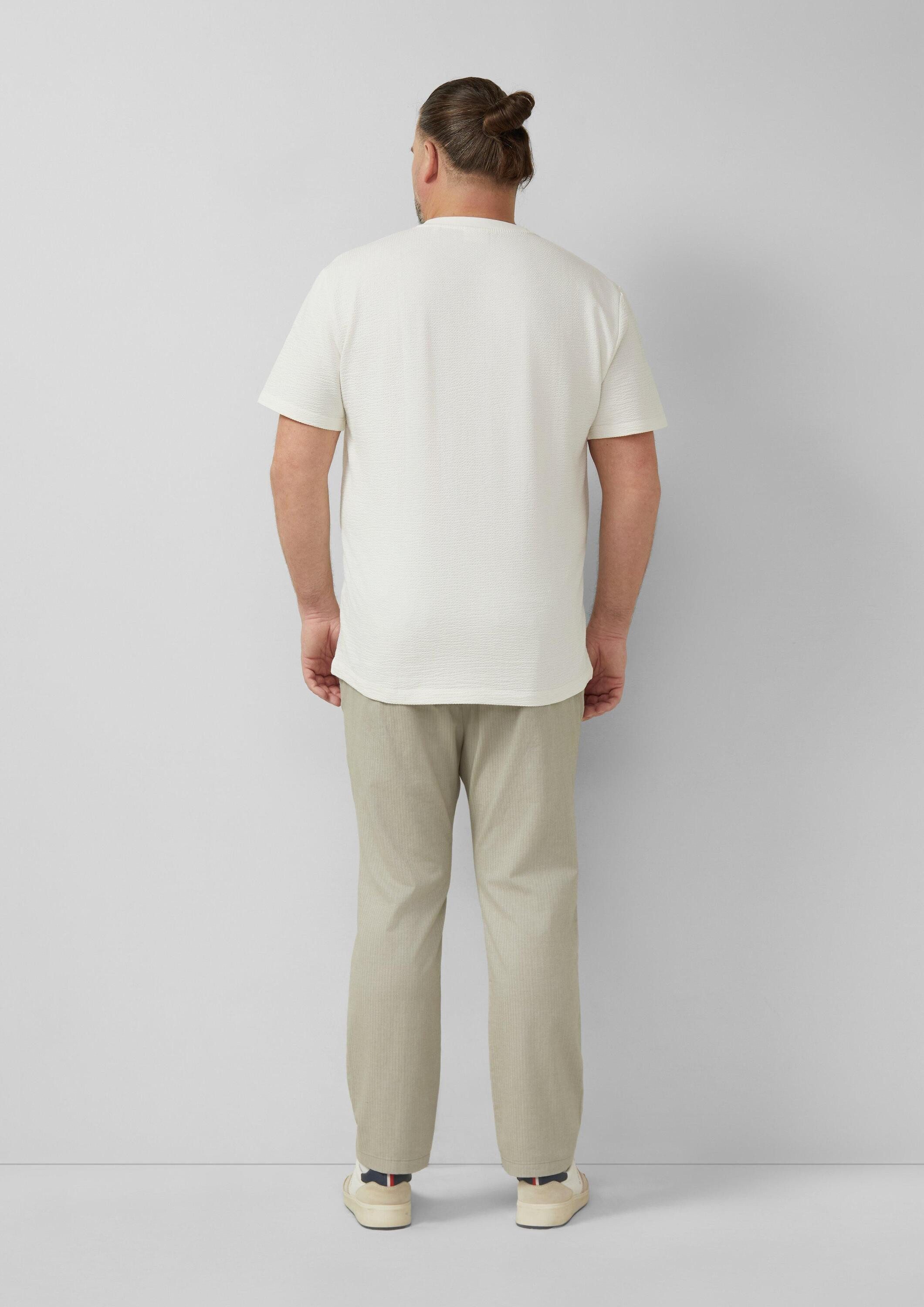 s.Oliver Chinos Hose DETROIT Detroit: Relaxed Fit gemusterte Chino mit Elastikbund