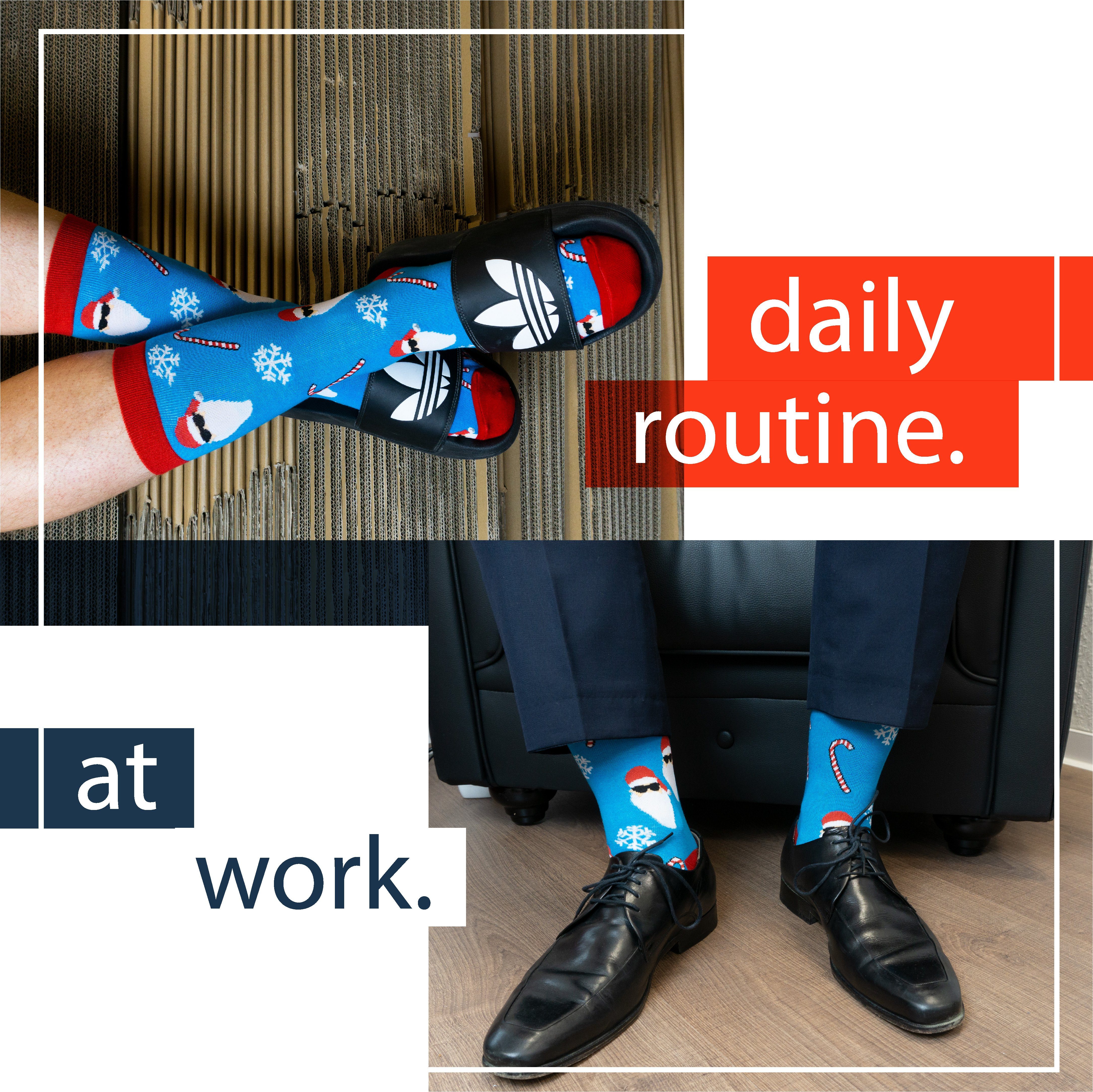 TwoSocks Freizeitsocken Weihnachtssocken lustige Socken für Weihnachten, Einheitsgröße