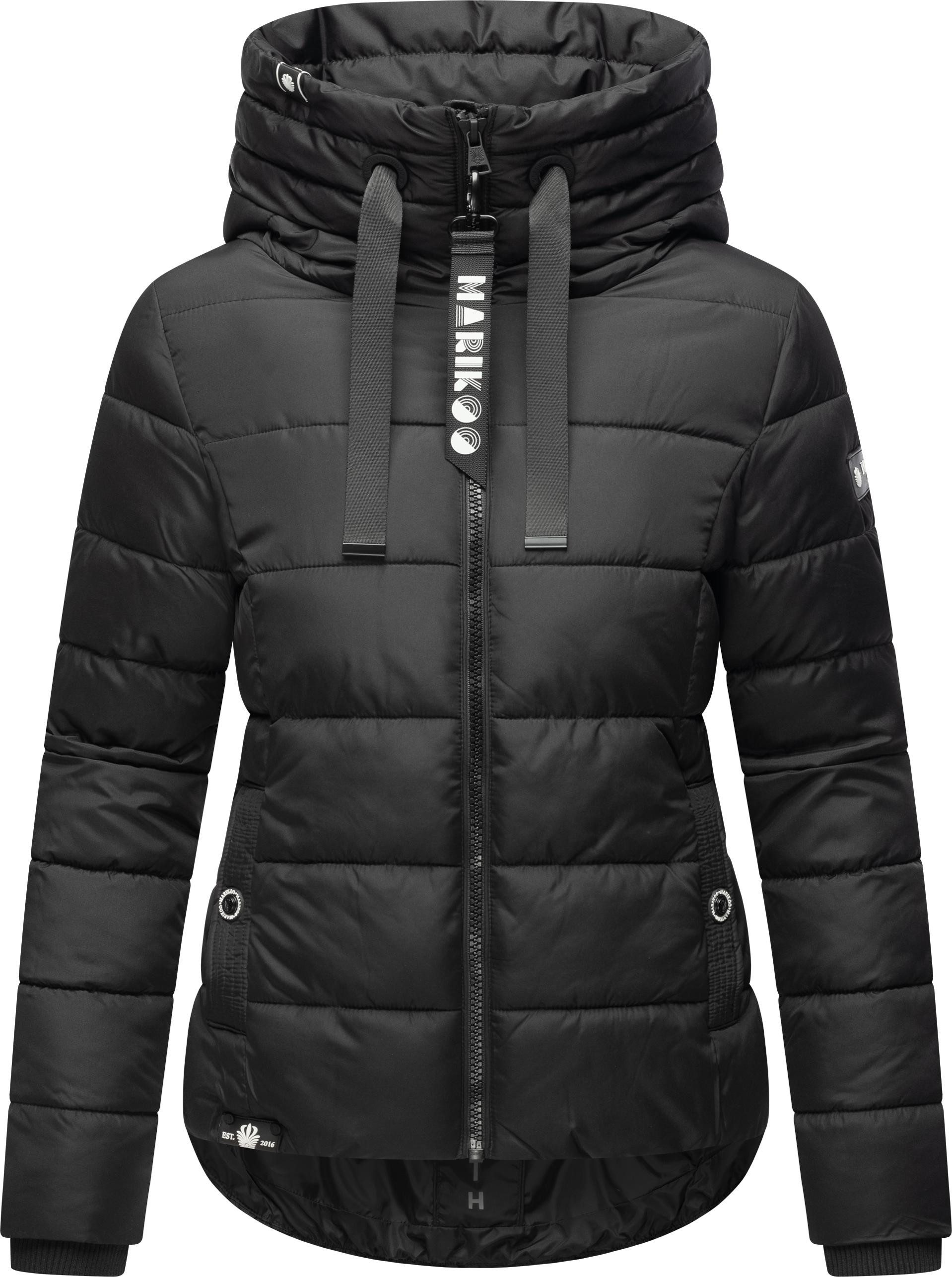 Marikoo Steppjacke Amayaa-1 Gesteppte Damen Jacke mit großer Kapuze