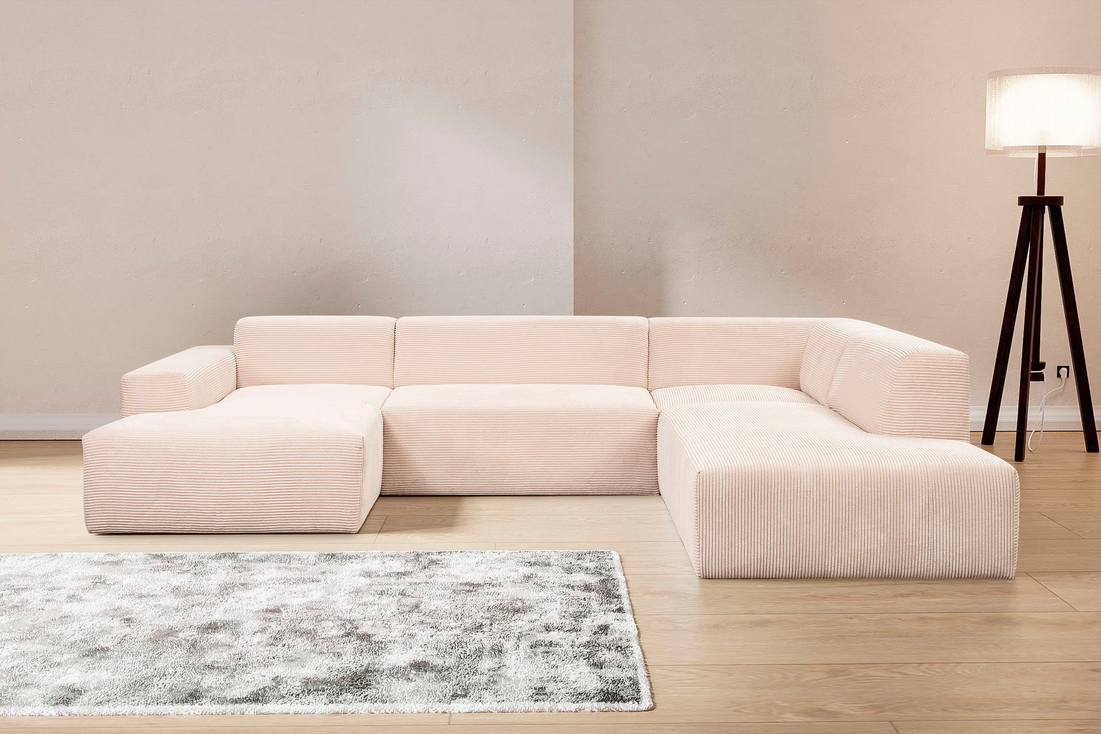 WERK2 Wohnlandschaft "Zeus viel Platz, Breite 330cm, modern und zeitlos, U- günstig online kaufen