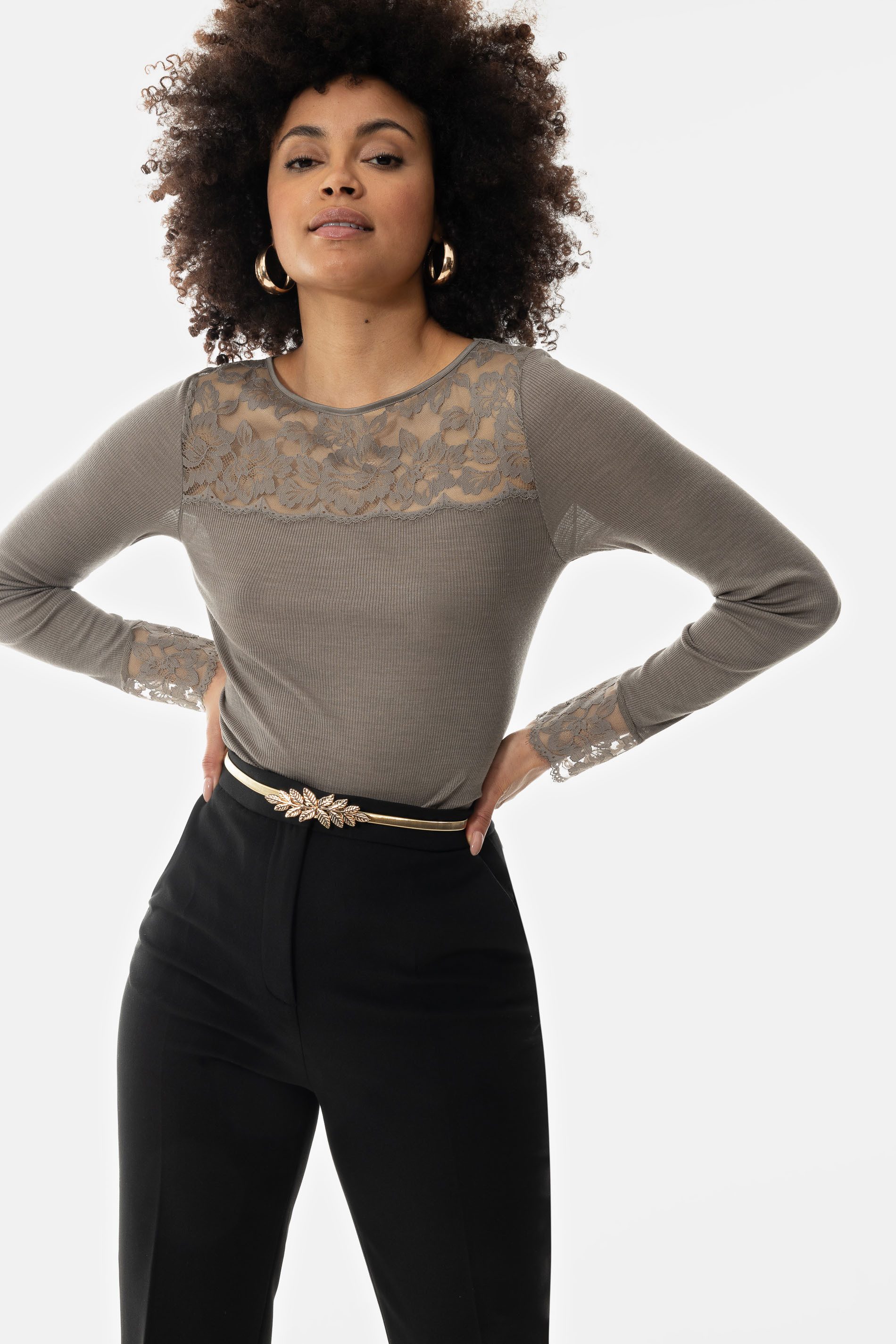 Mey Langarmshirt Damen Serie Wool Love Unifarben (1-tlg) günstig online kaufen