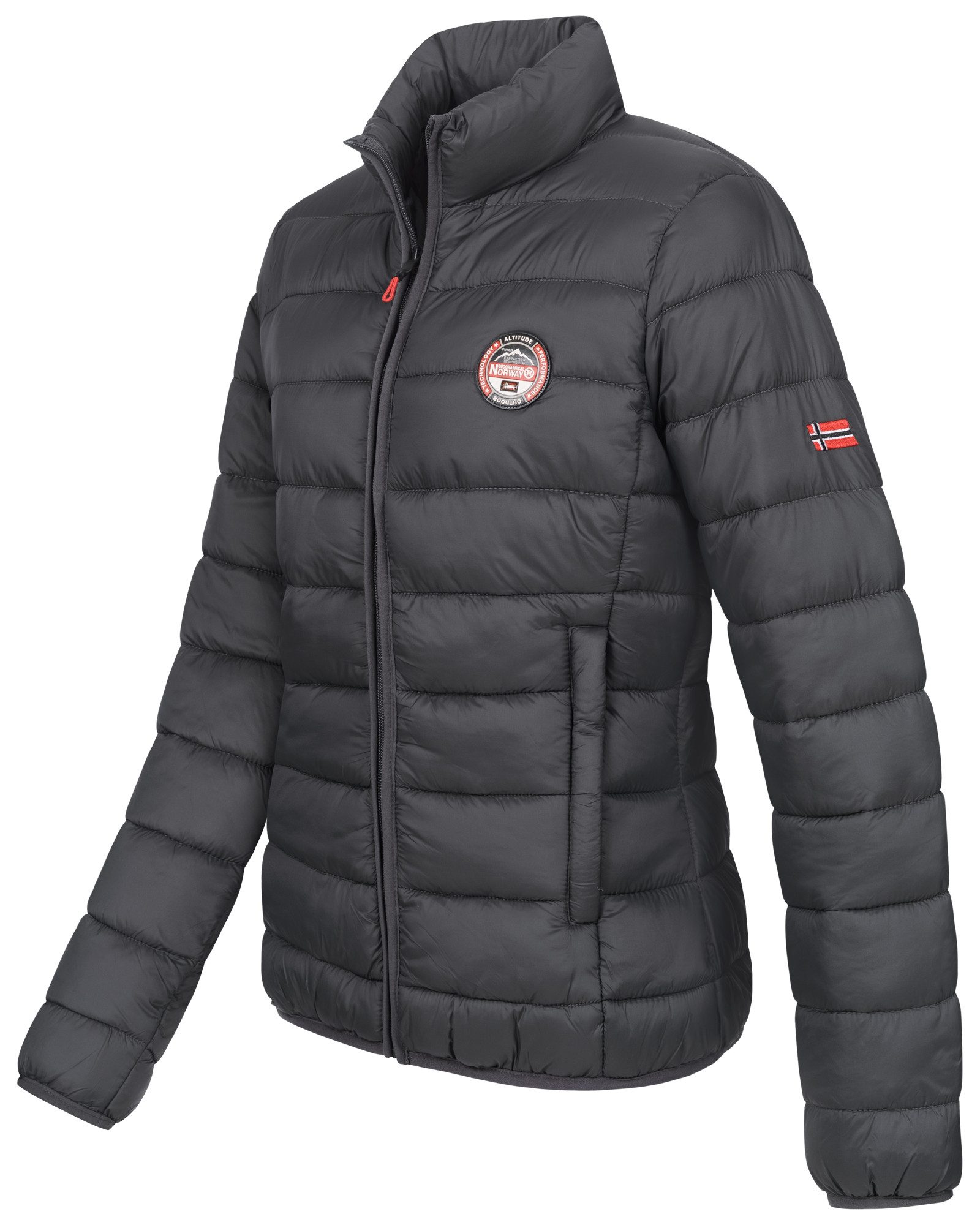 Geographical Norway Steppjacke Damen Herbst Winter Übergangsjacke Steppjacke Outdoor leicht Kapuze – Bild 3 von 5