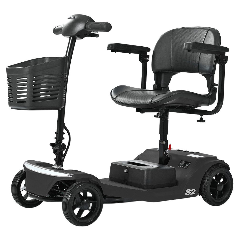 SWEETRICH Elektromobil S2, Faltbarer Vierrad-Elektroroller mit 250W Motor & 24V 12Ah Akku, 250 W, Max.6km/h, Reichweite 15 km