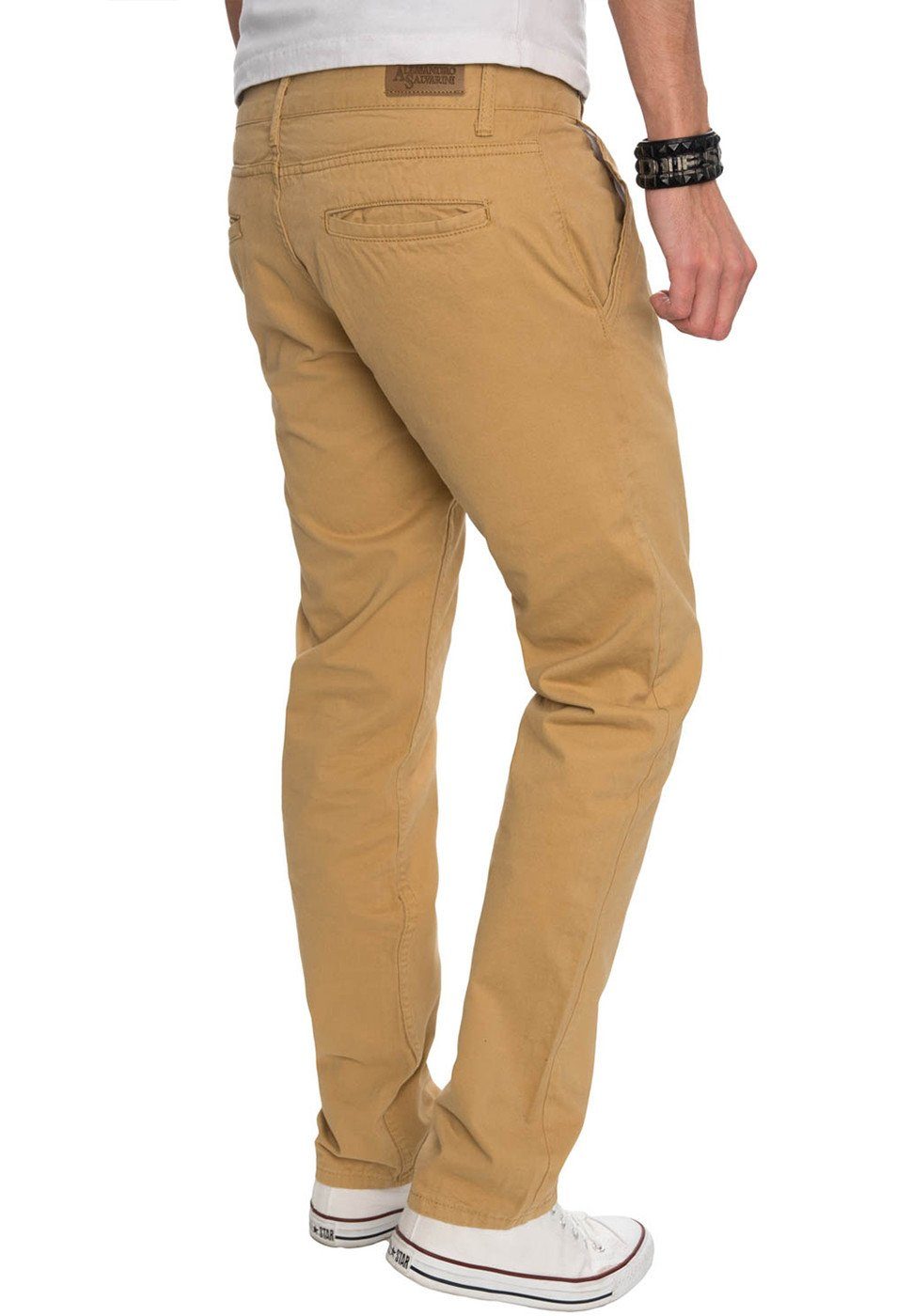 Alessandro Salvarini Chinohose Herren Regular Fit – Baumwolle Stoffhose Bequeme Hose mit geradem Bein und klassischem Design – Bild 3 von 4