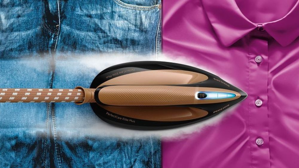 Philips Dampfbügelstation GC9682/80, T-ionicGlide Bügelsohle