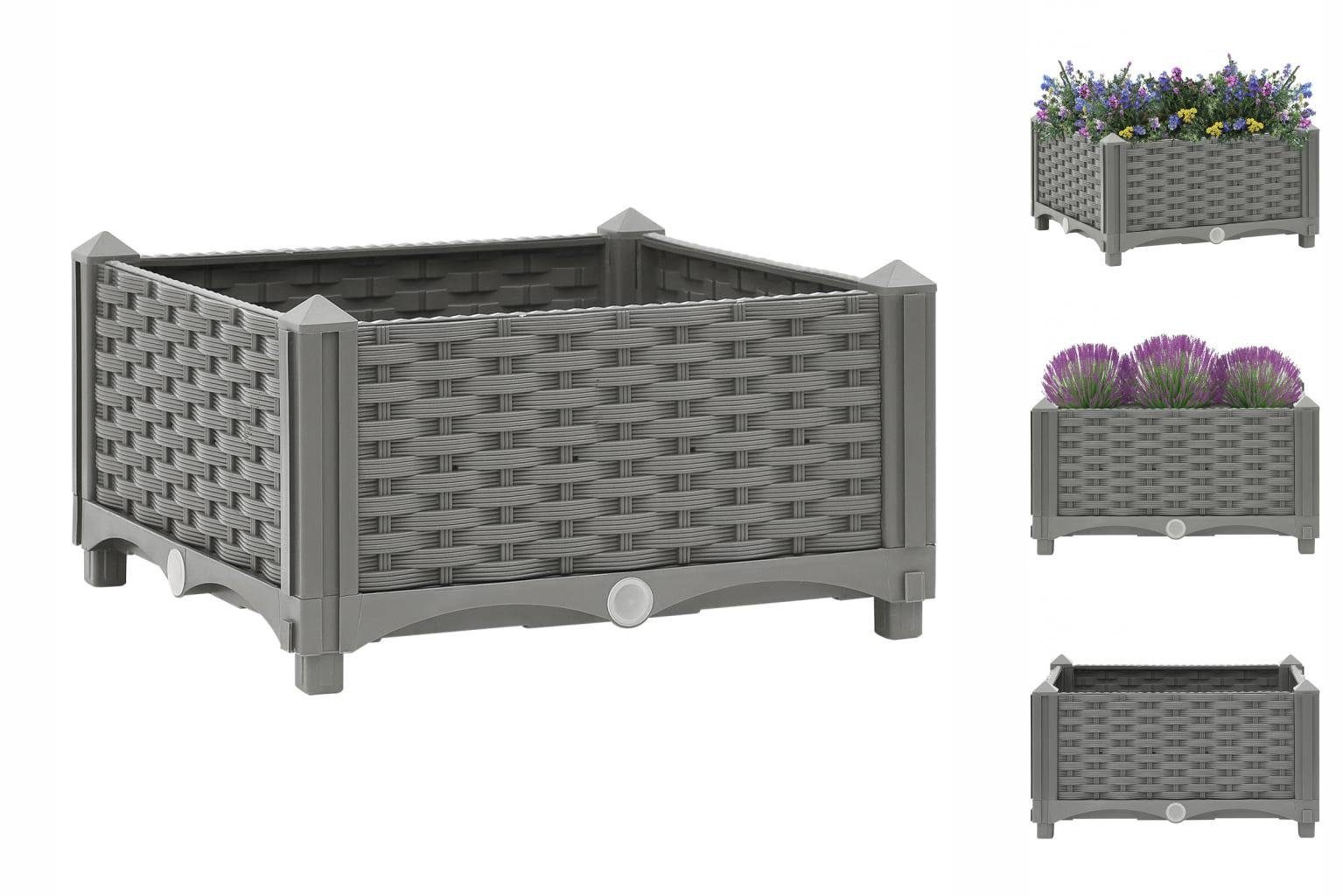vidaXL Hochbeet Hochbeet 40x40x23 cm Polypropylen Anzucht Gemüse Kräuter